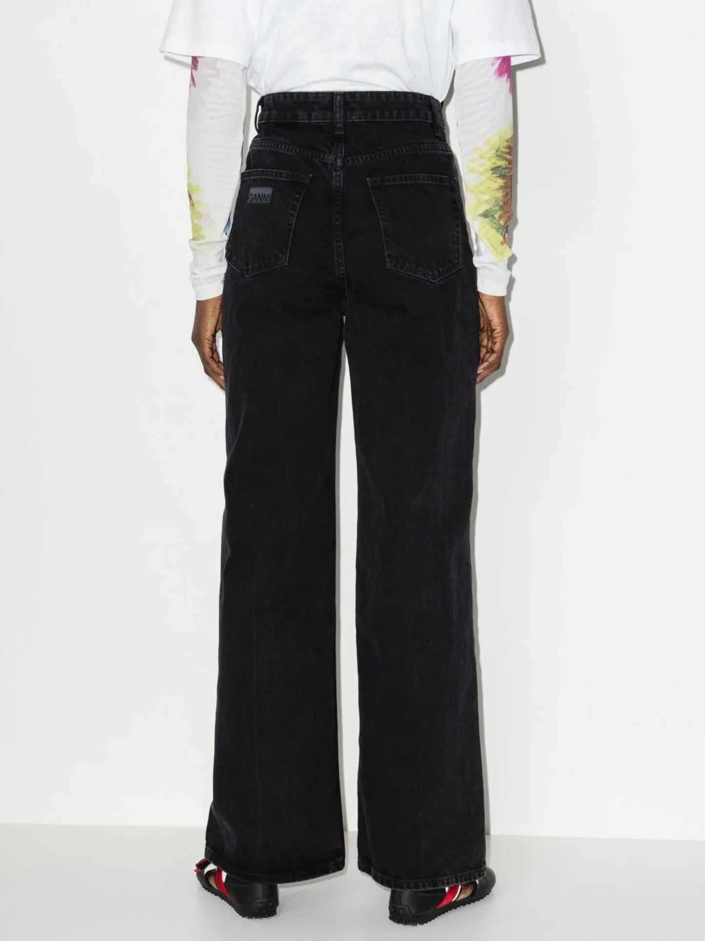 wide-leg organic-cotton jeans