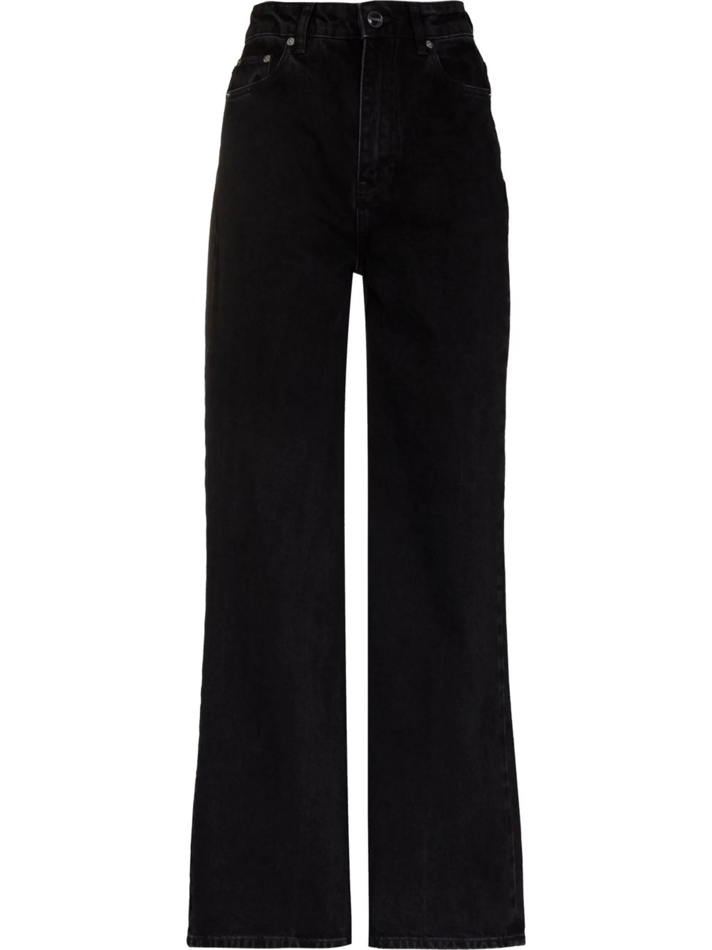 wide-leg organic-cotton jeans