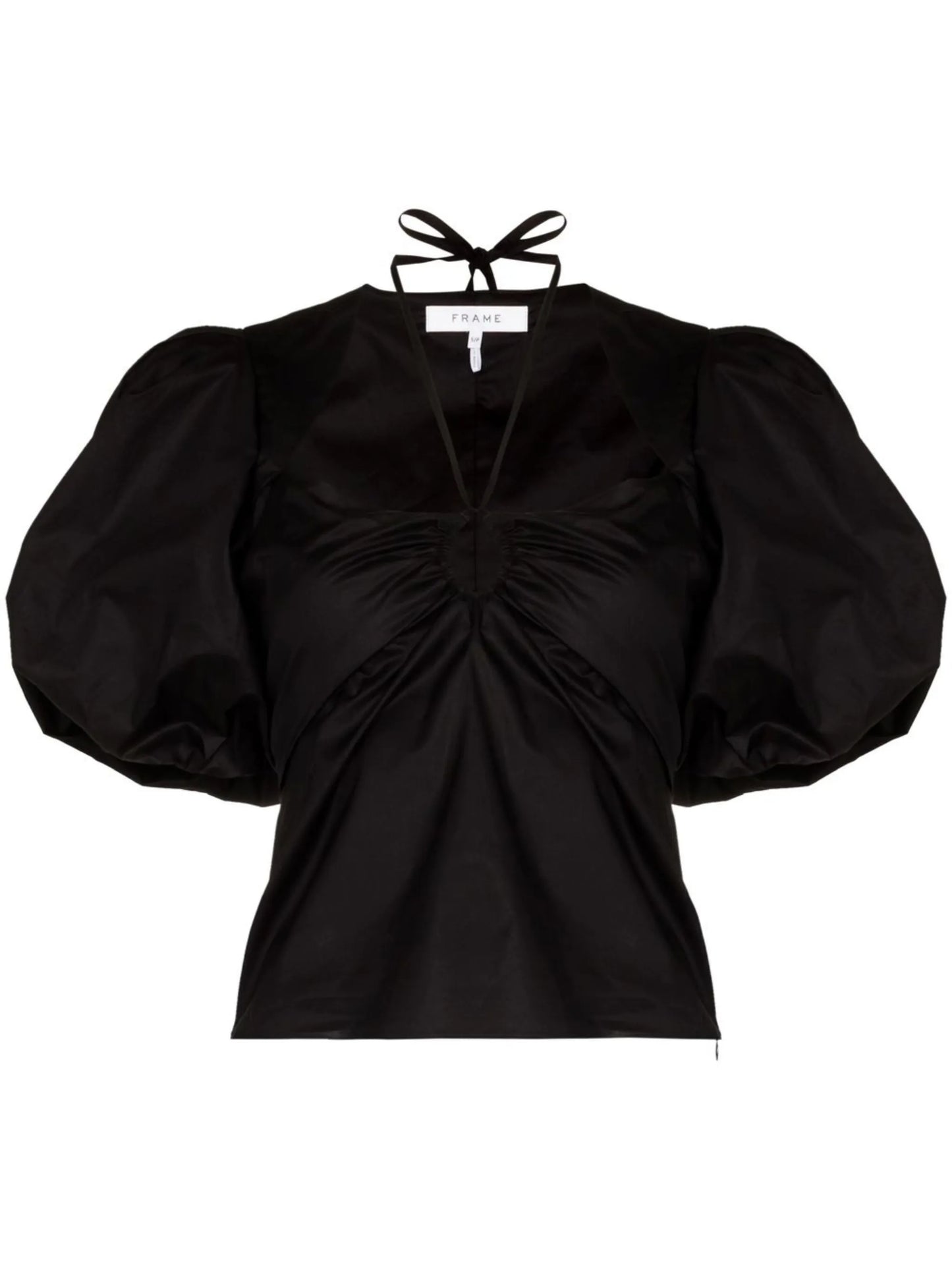 puff-sleeve blouse