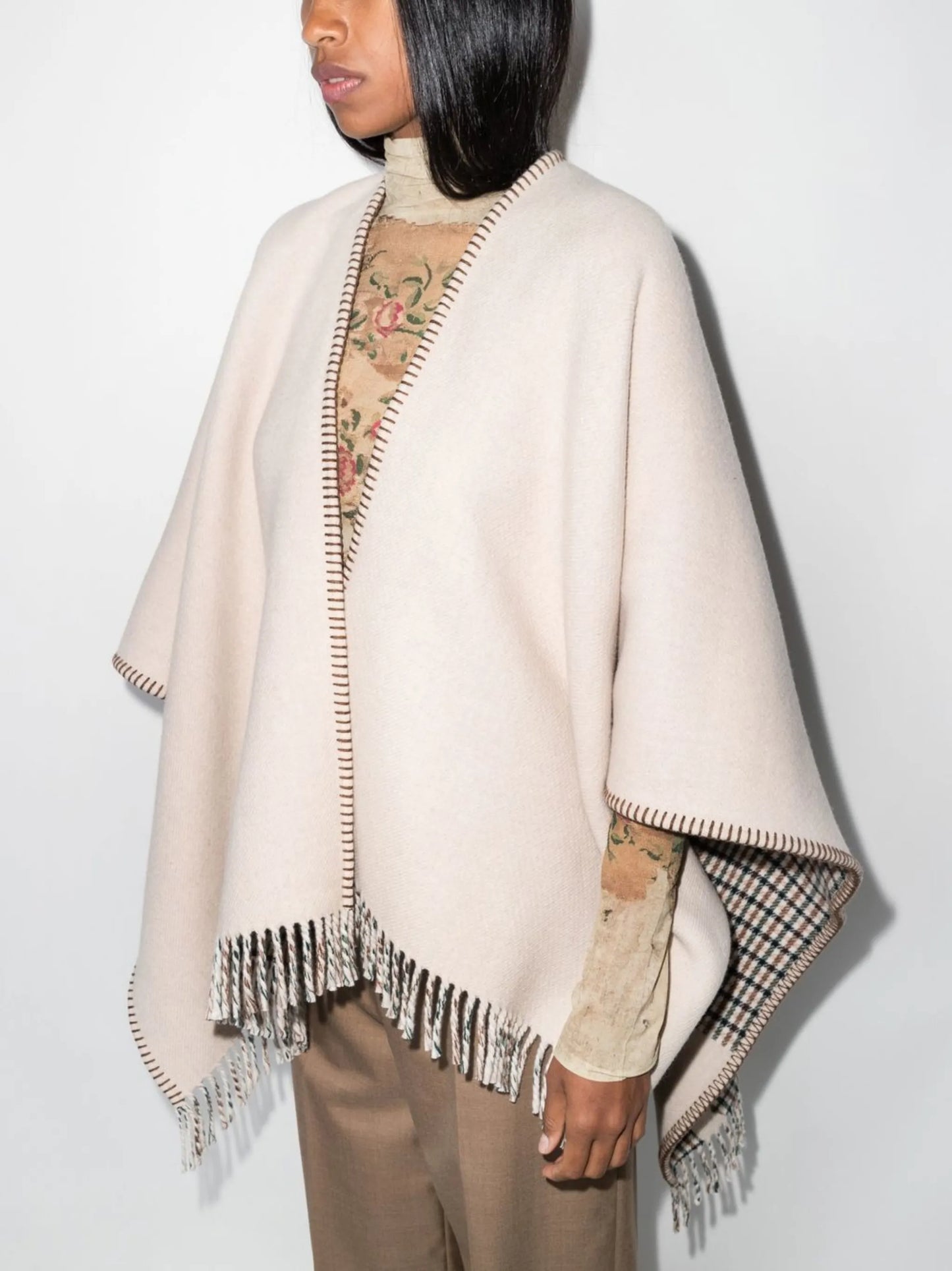 reversible open-front poncho