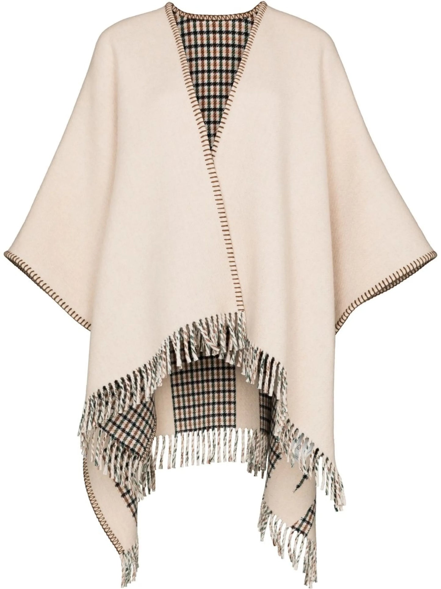 reversible open-front poncho