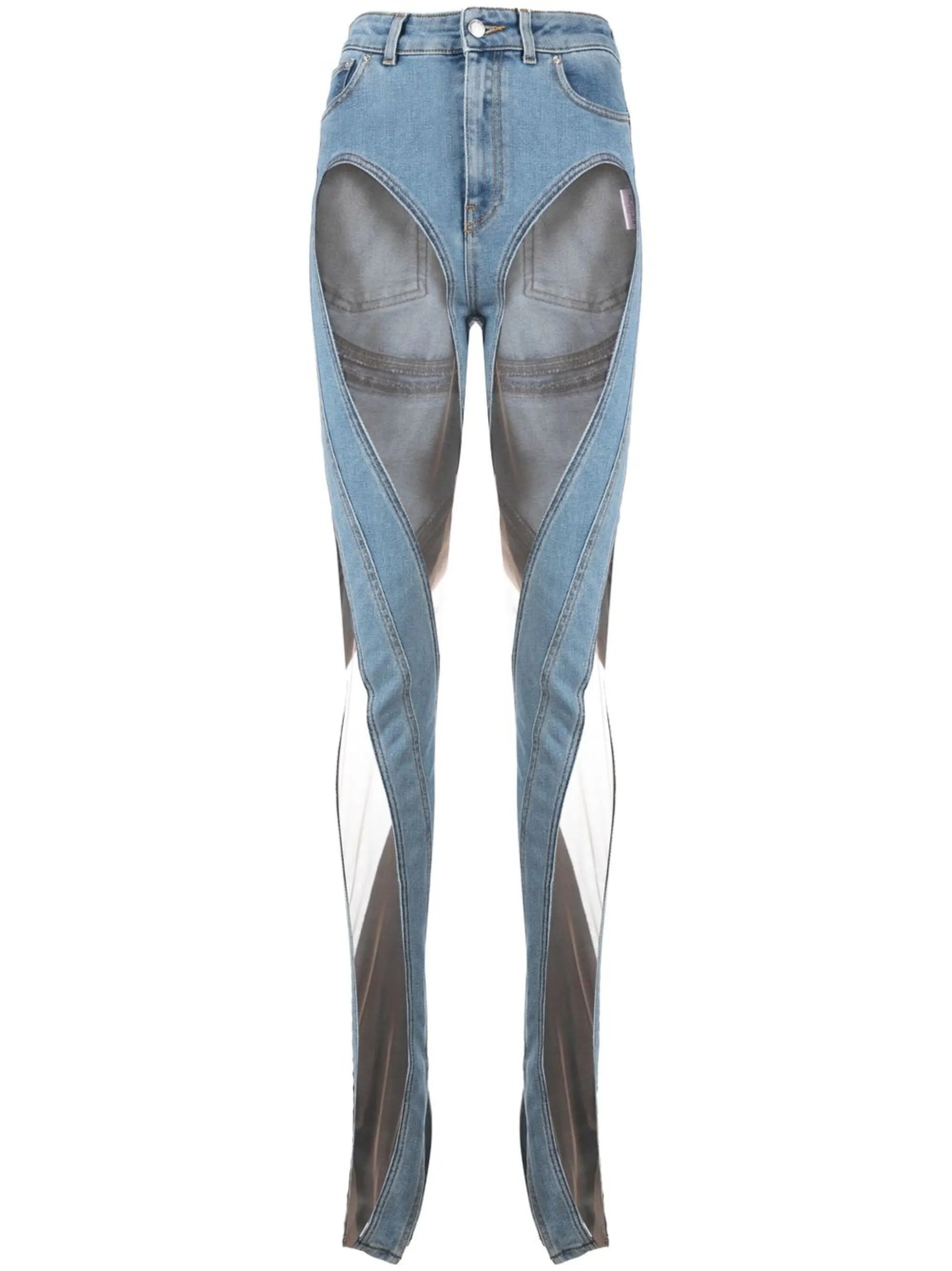 cut-out detail denim jeans