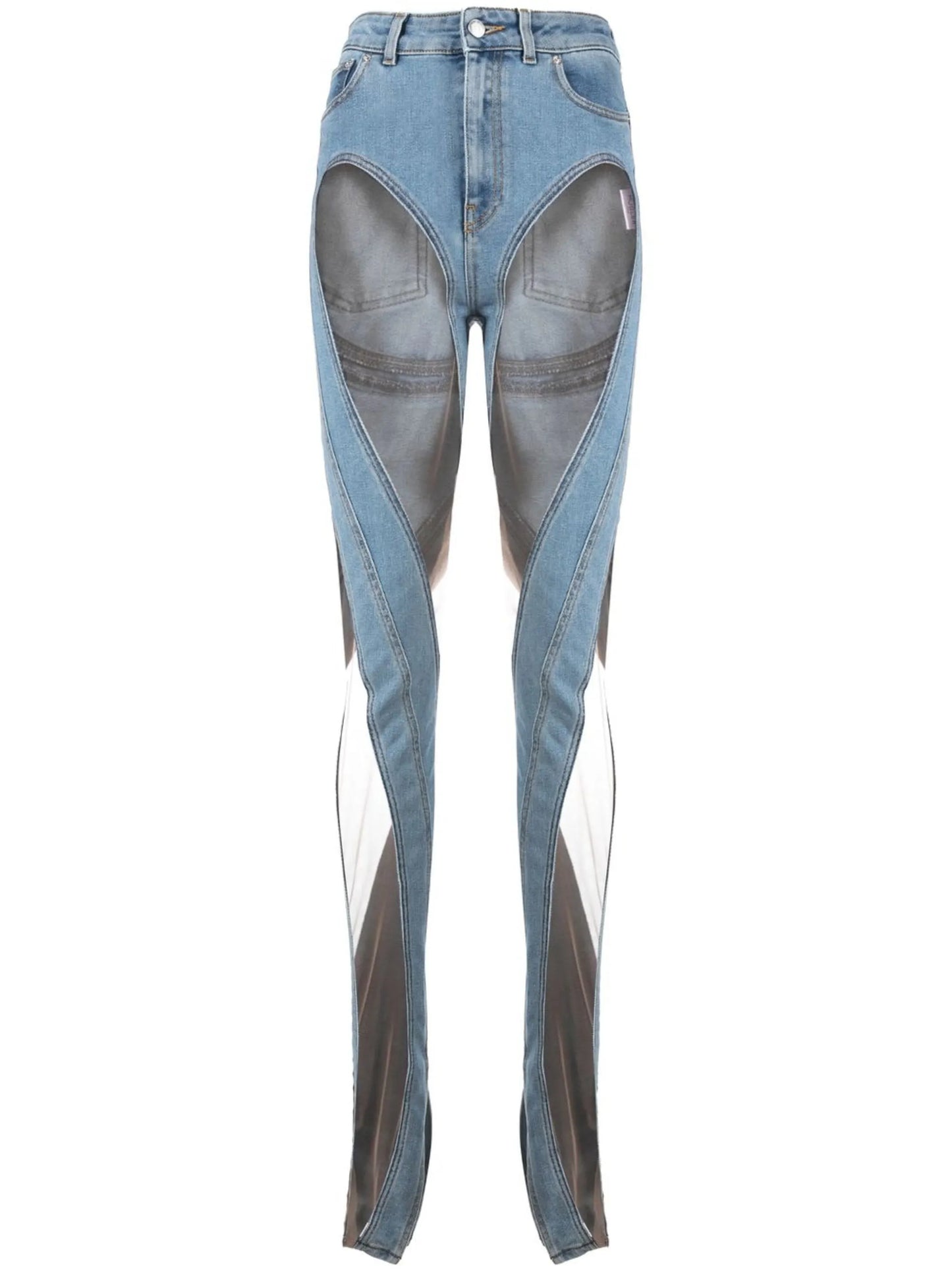 cut-out detail denim jeans