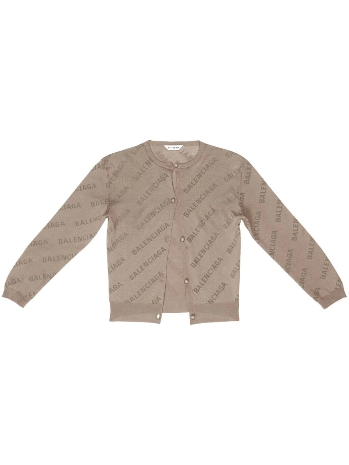 logo-print cotton cardigan