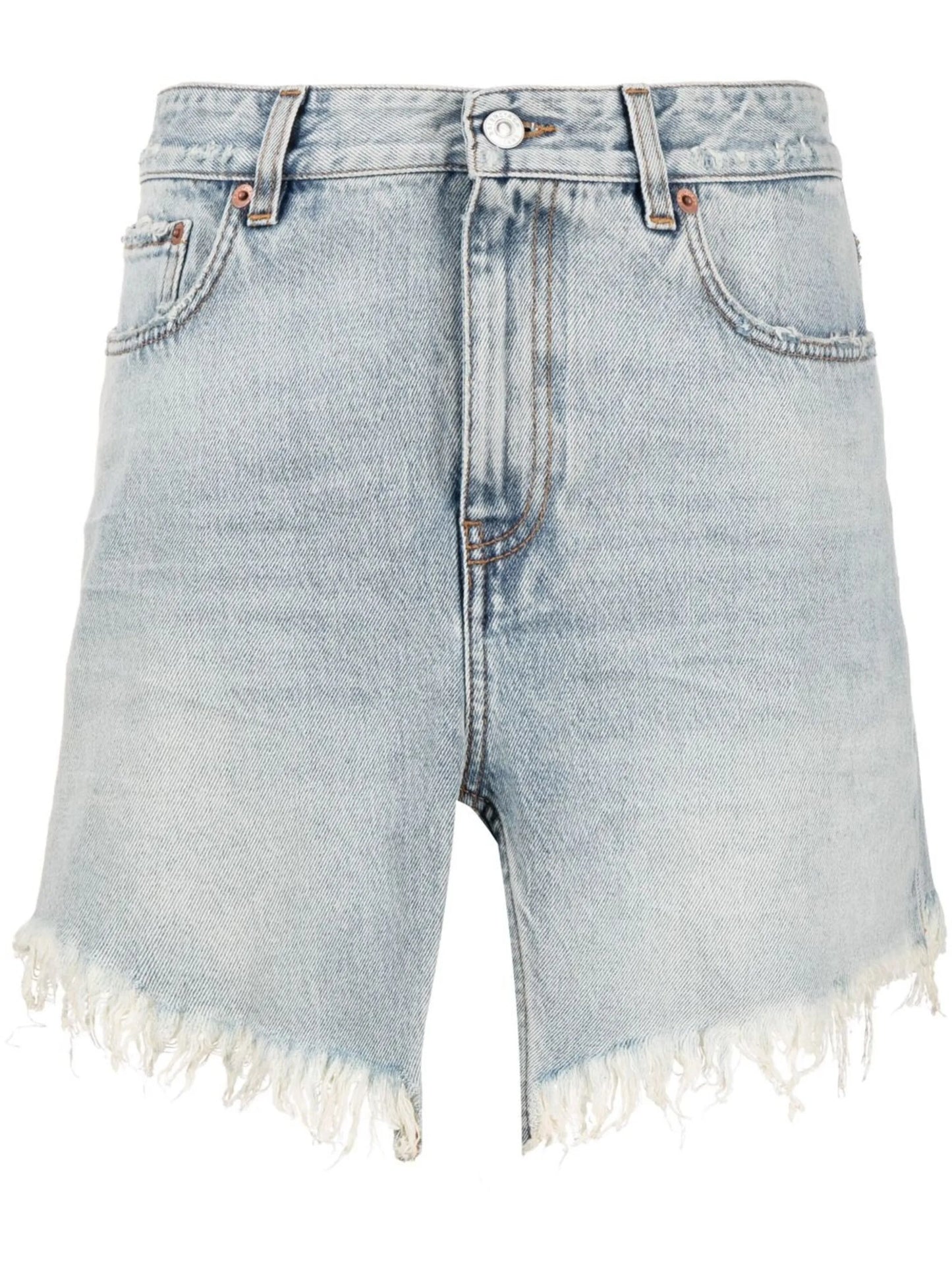 distressed denim skirt