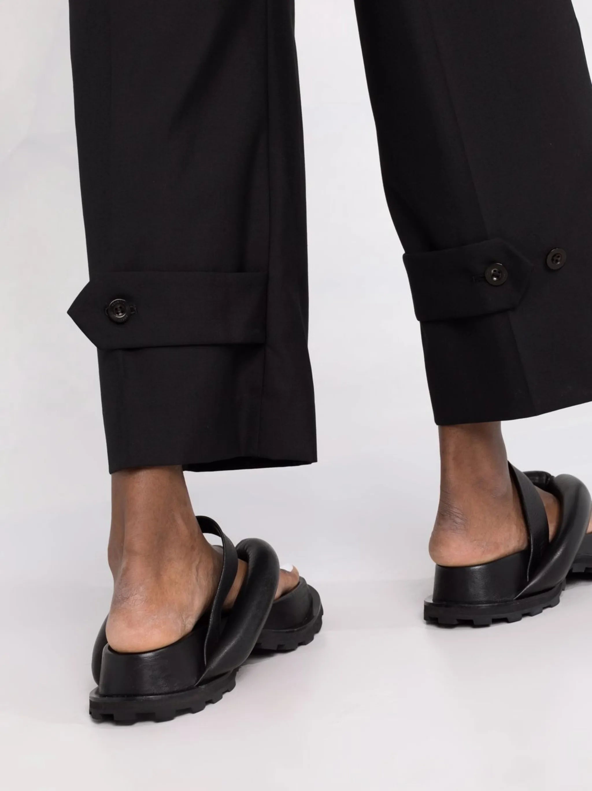side-stripe straight-leg trousers