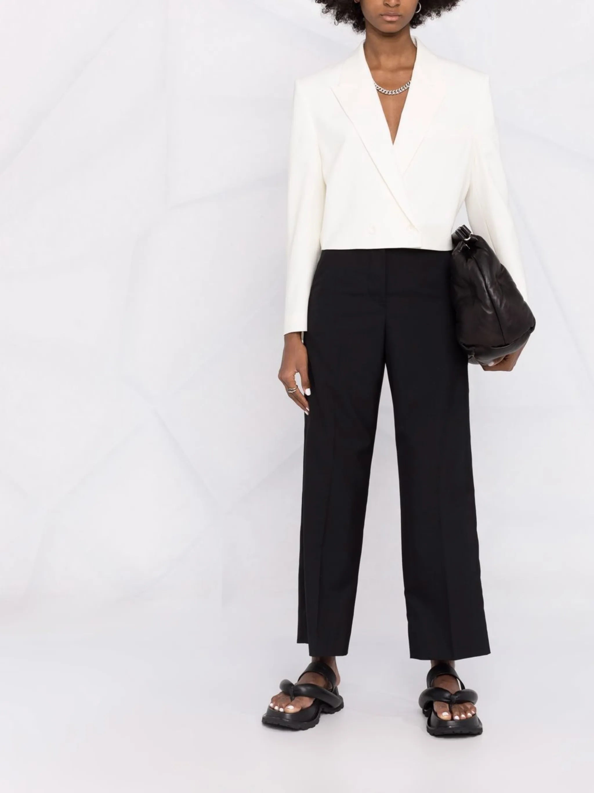 side-stripe straight-leg trousers