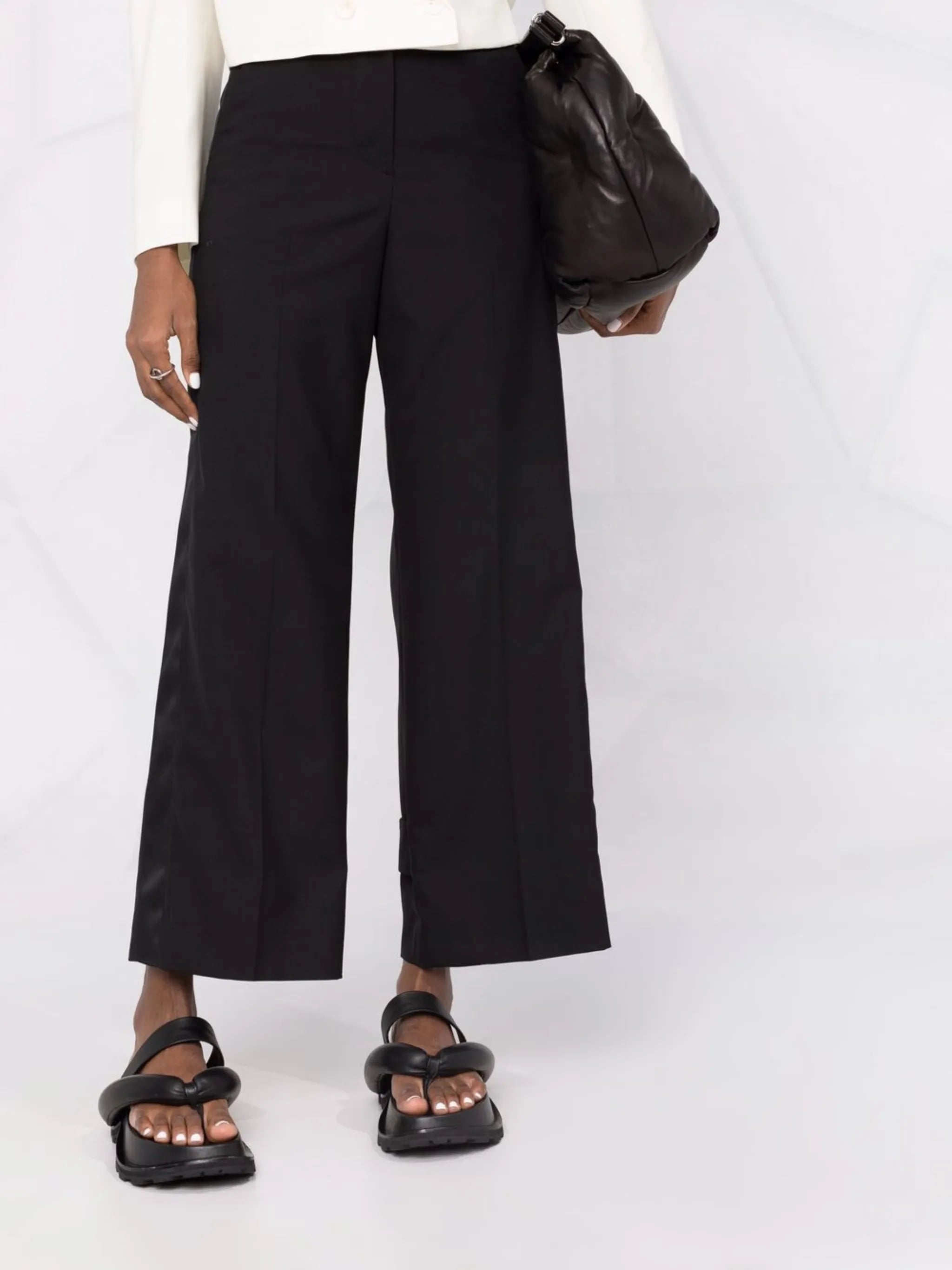 side-stripe straight-leg trousers