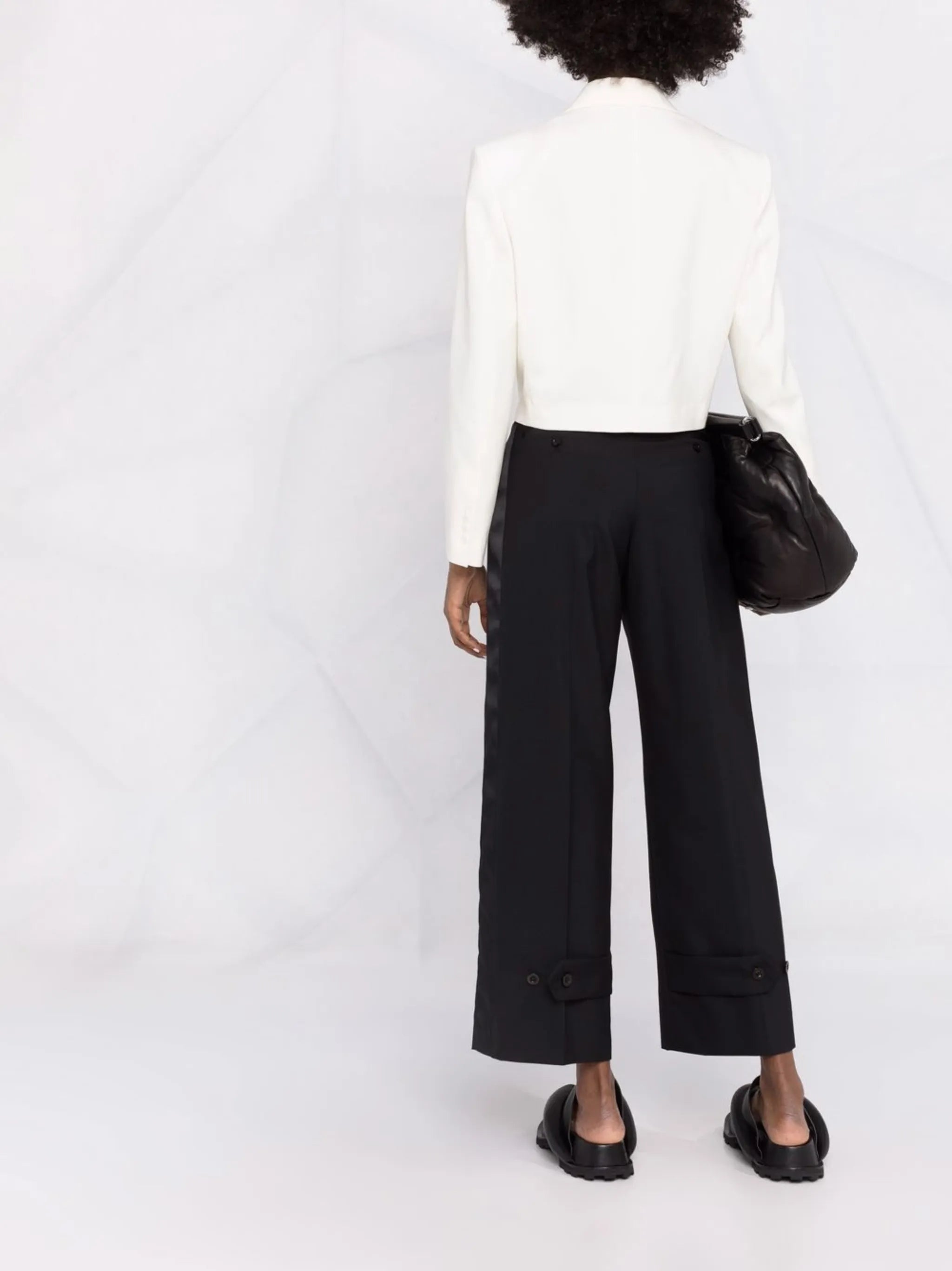 side-stripe straight-leg trousers