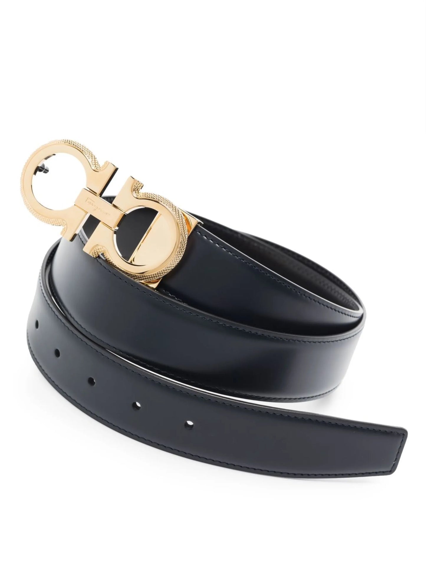 Gancini reversible leather belt