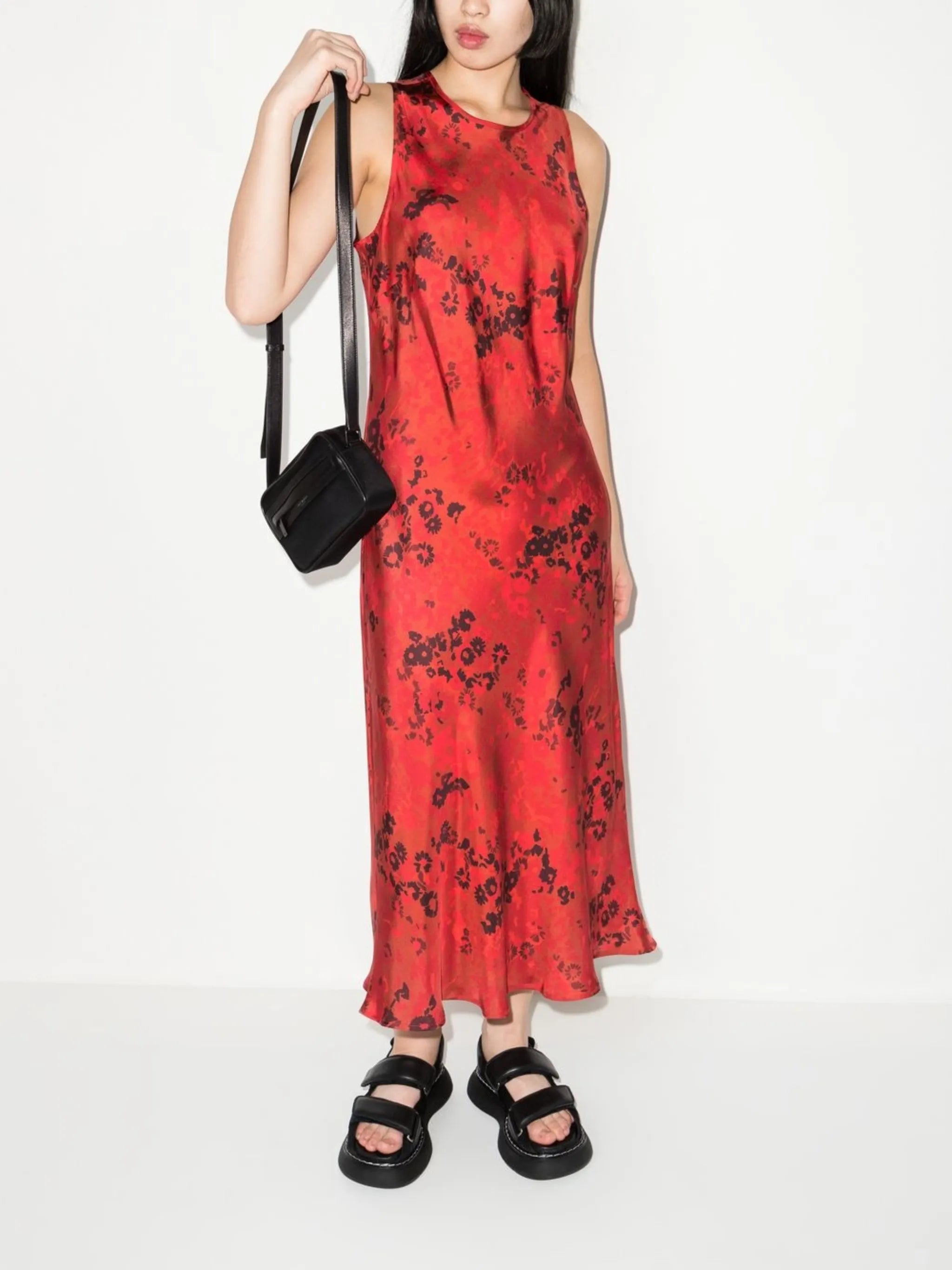 Valencia floral-print midi dress
