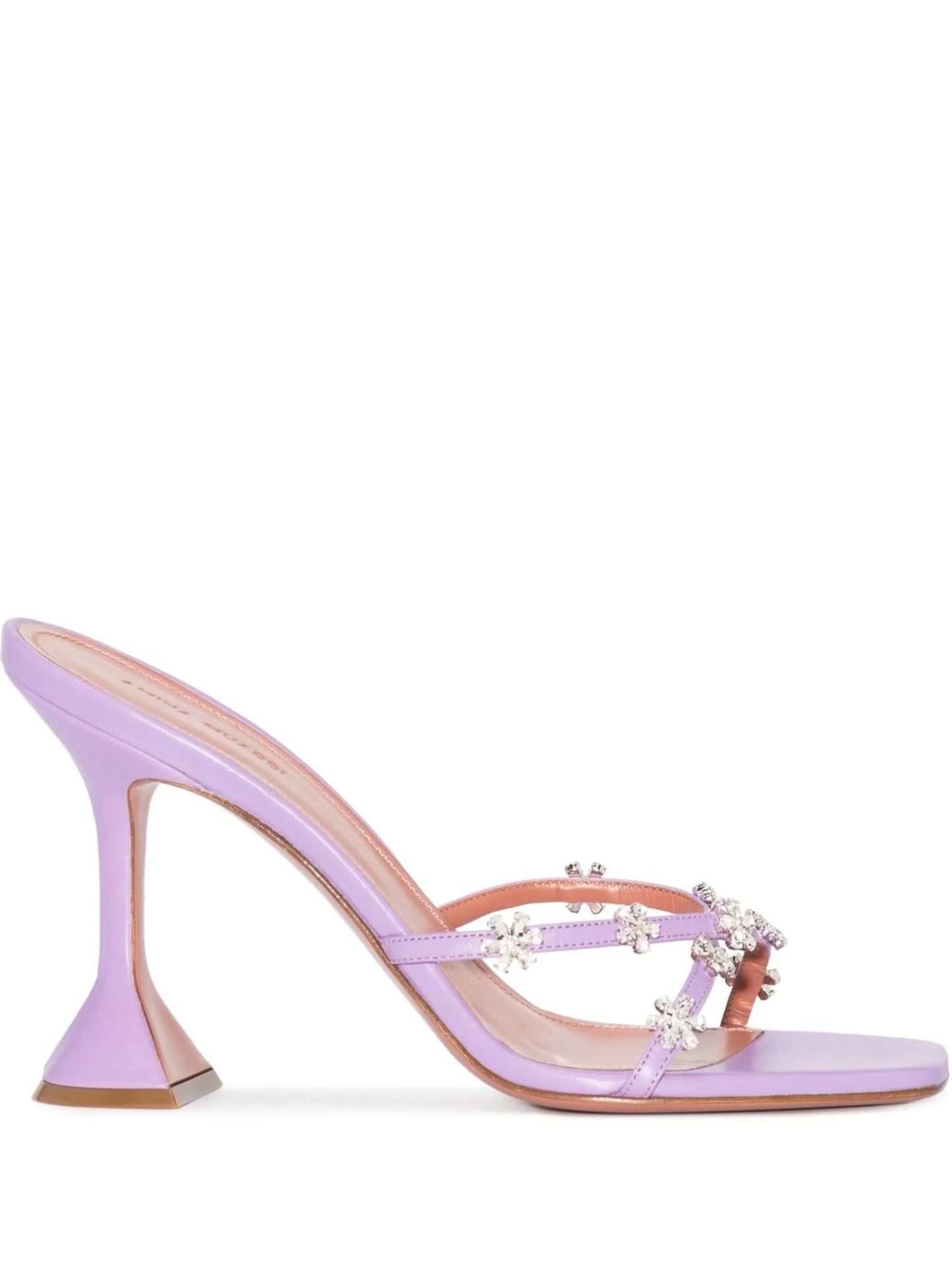 Lily 95mm crystal-embellished mules