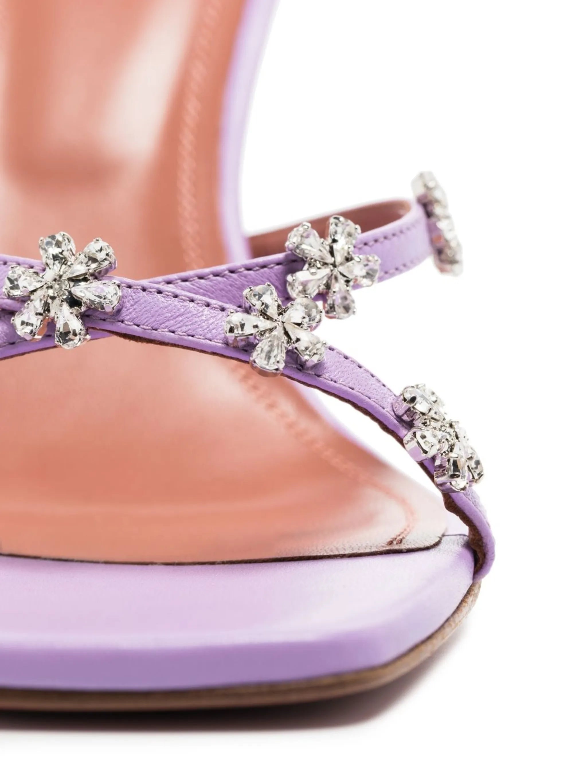 Lily 95mm crystal-embellished mules