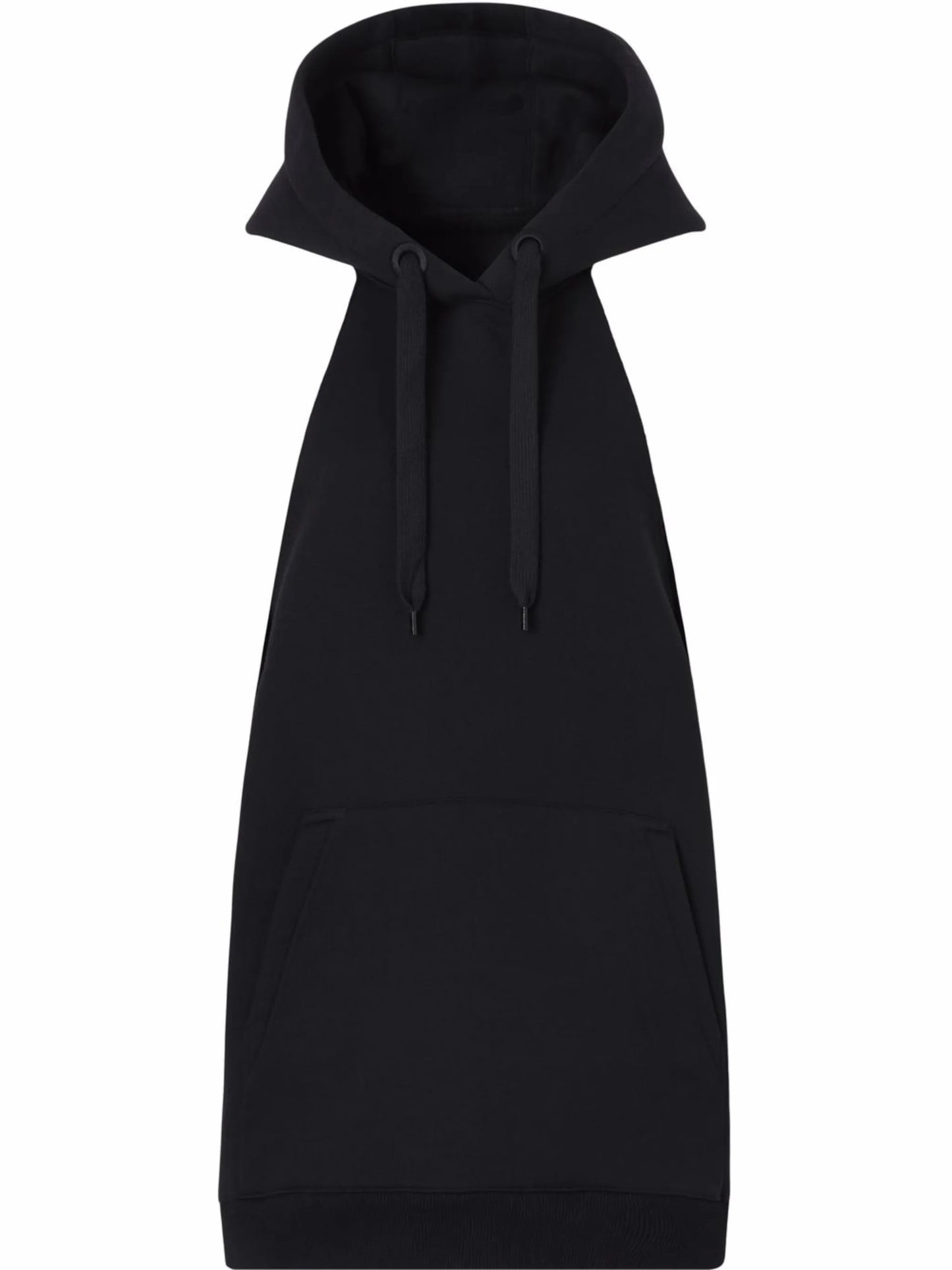 Location-print sleeveless cotton hoodie