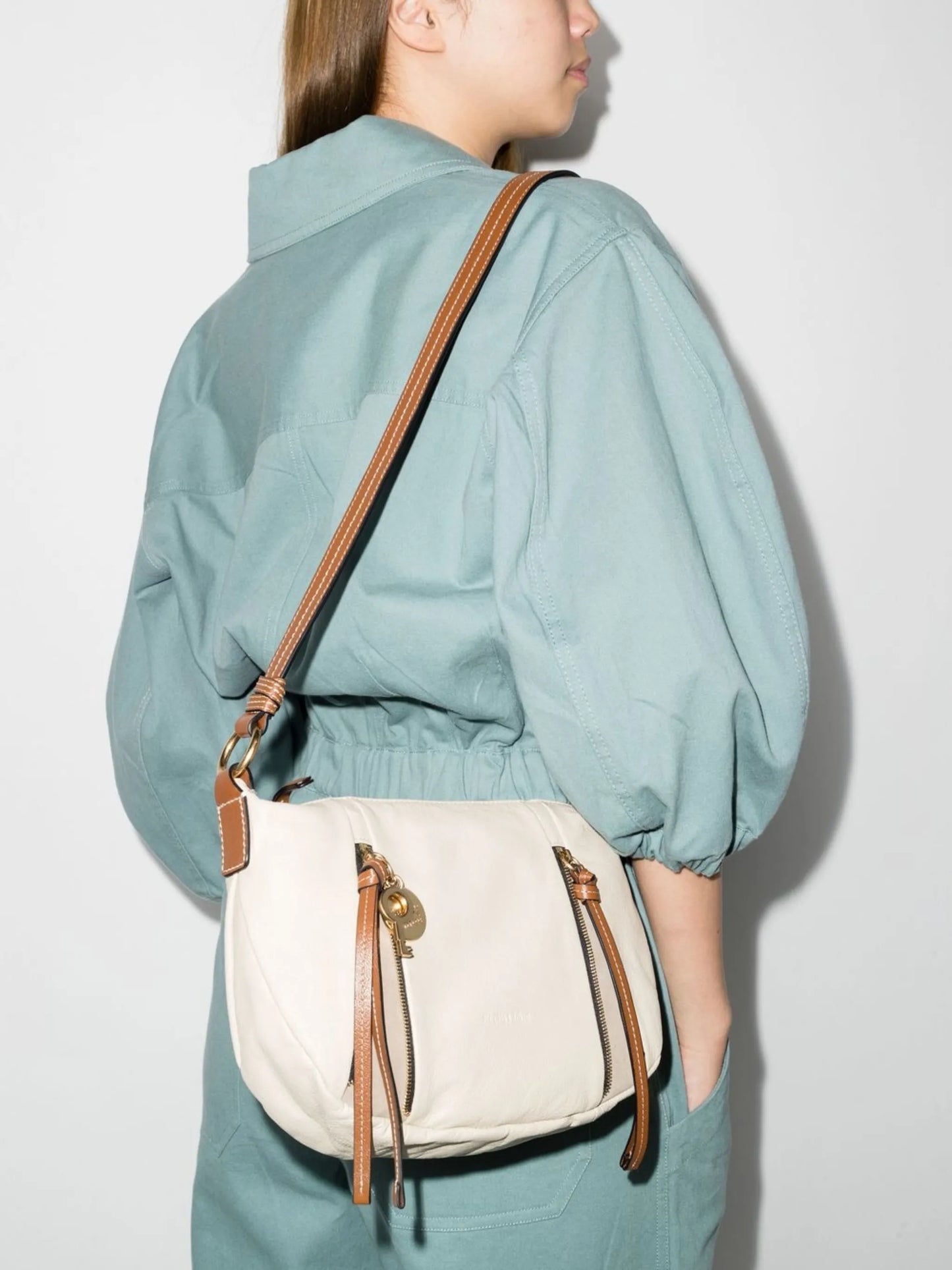 Indra leather crossbody bag
