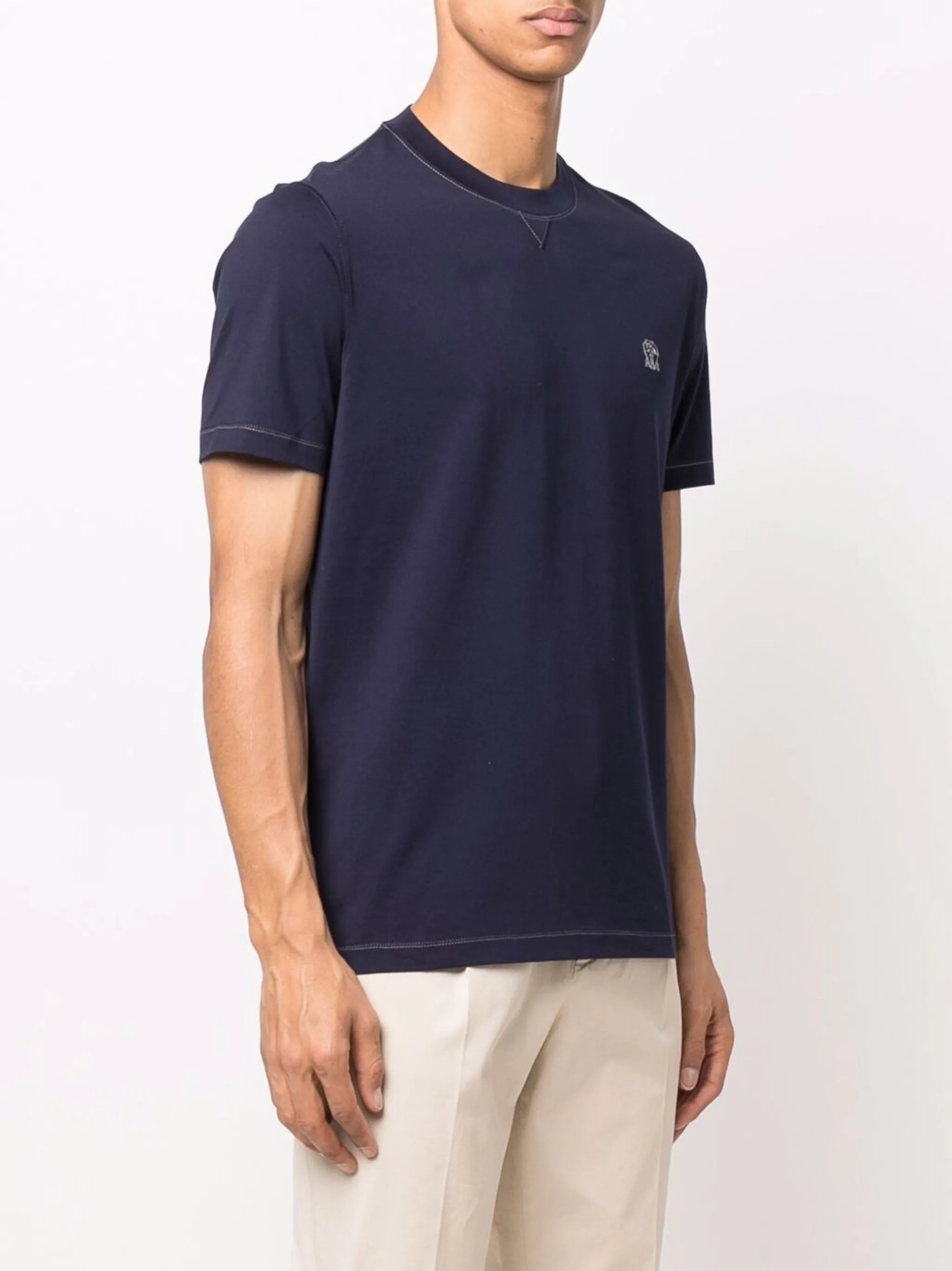 embroidered-logo T-shirt