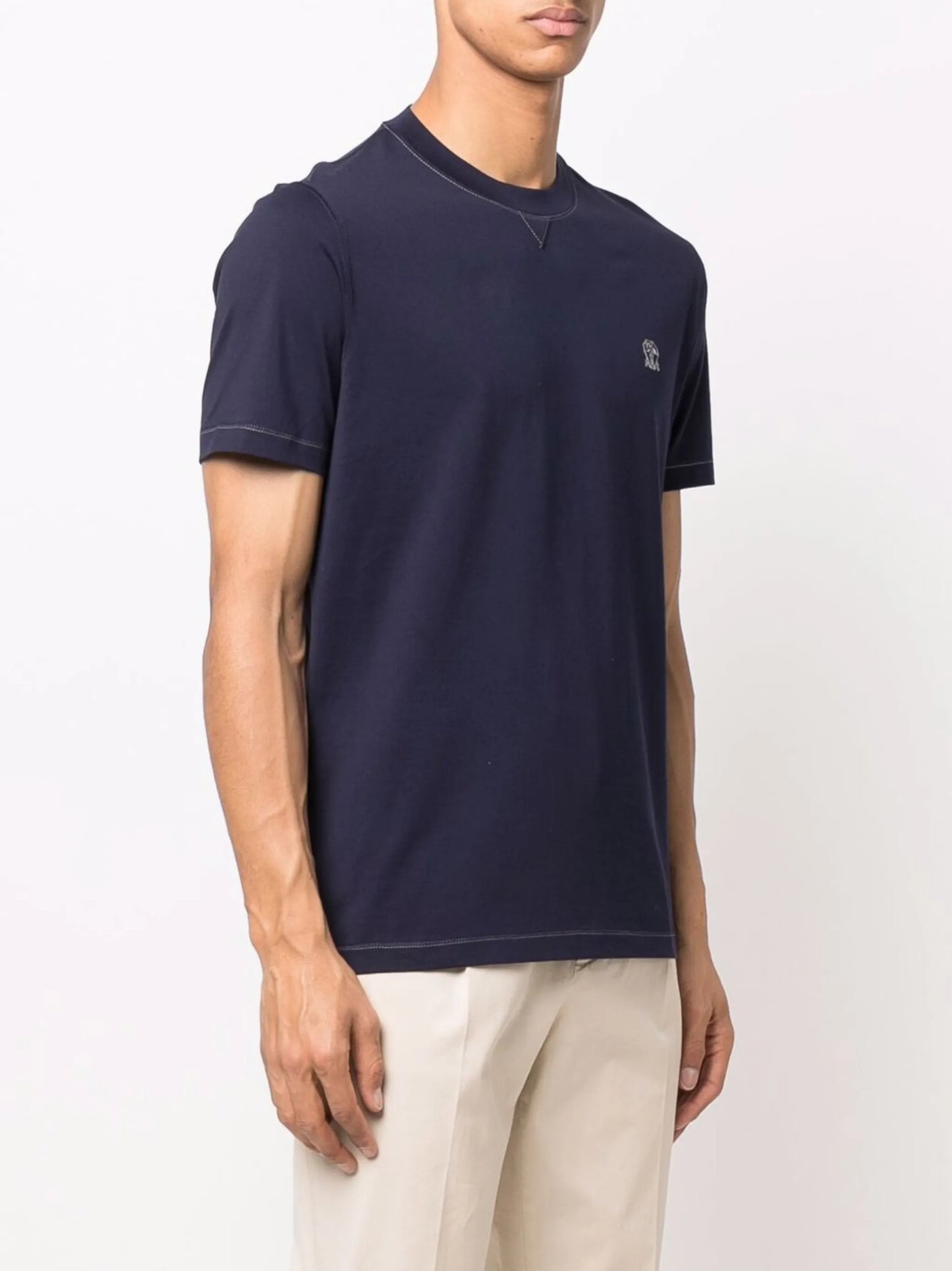 embroidered-logo T-shirt