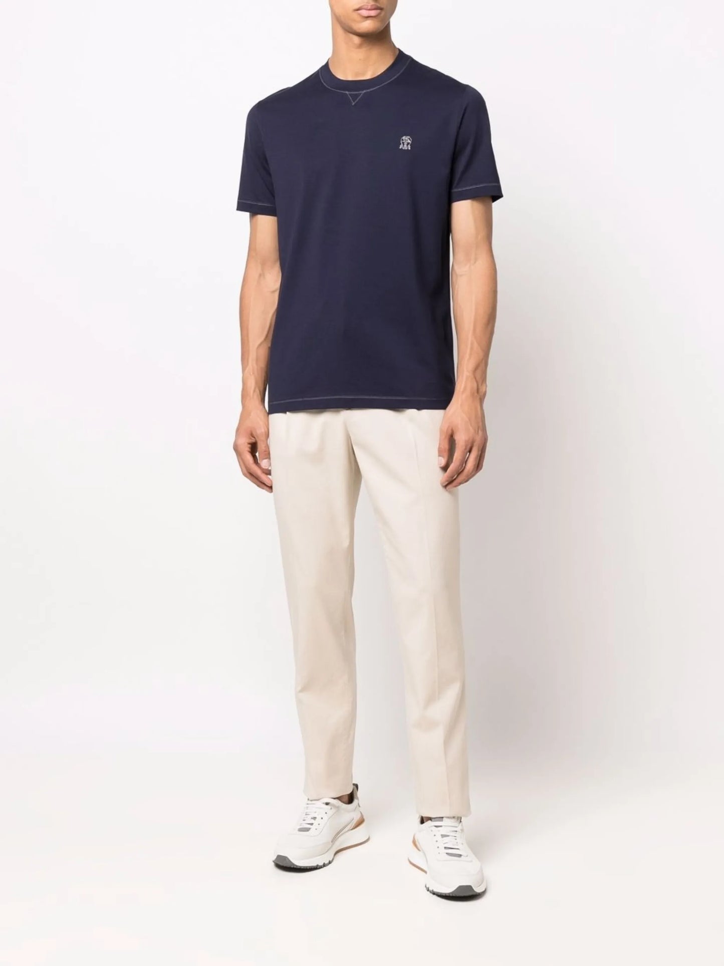 embroidered-logo T-shirt
