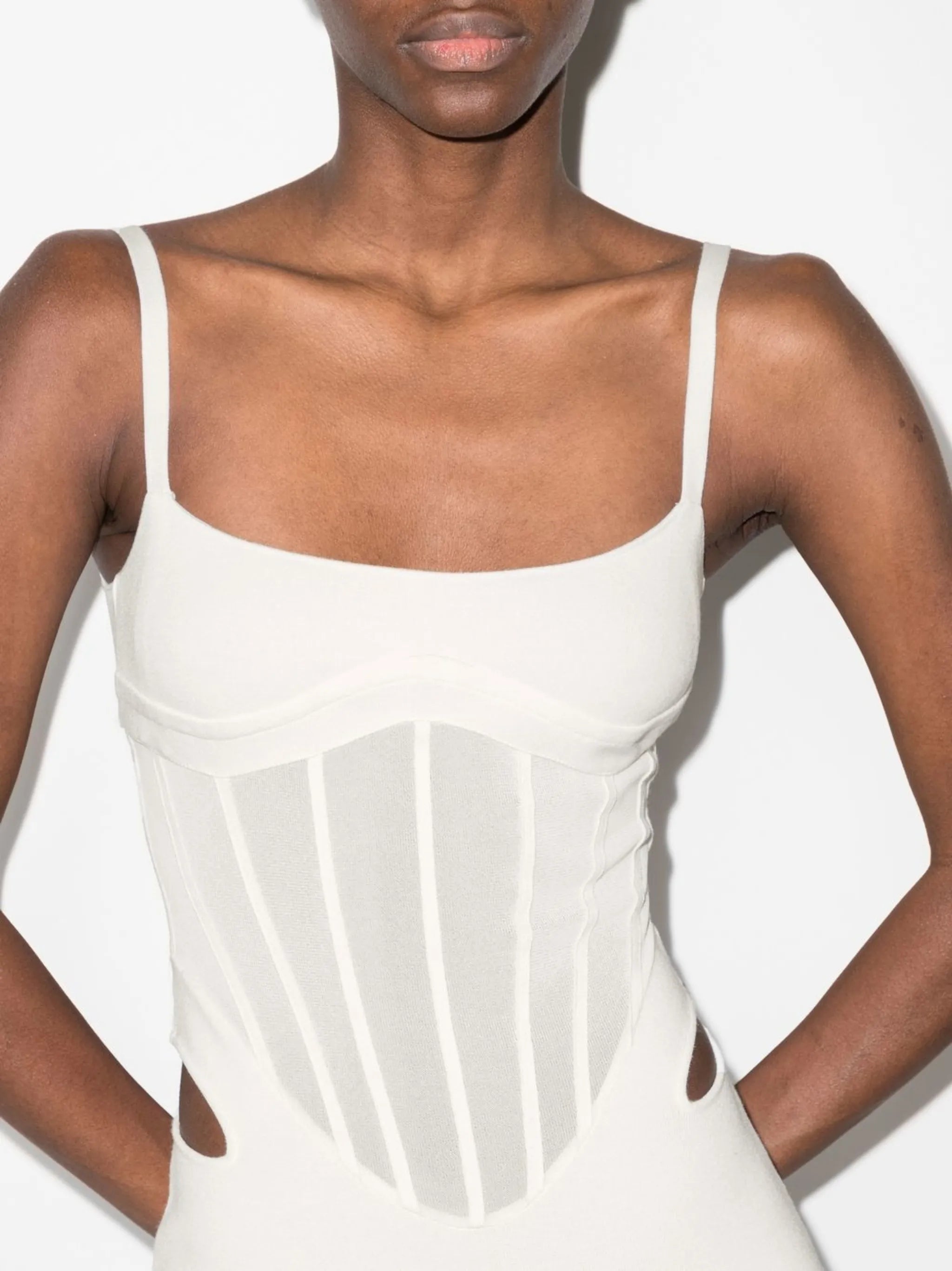 cut-out detail sleeveless dress