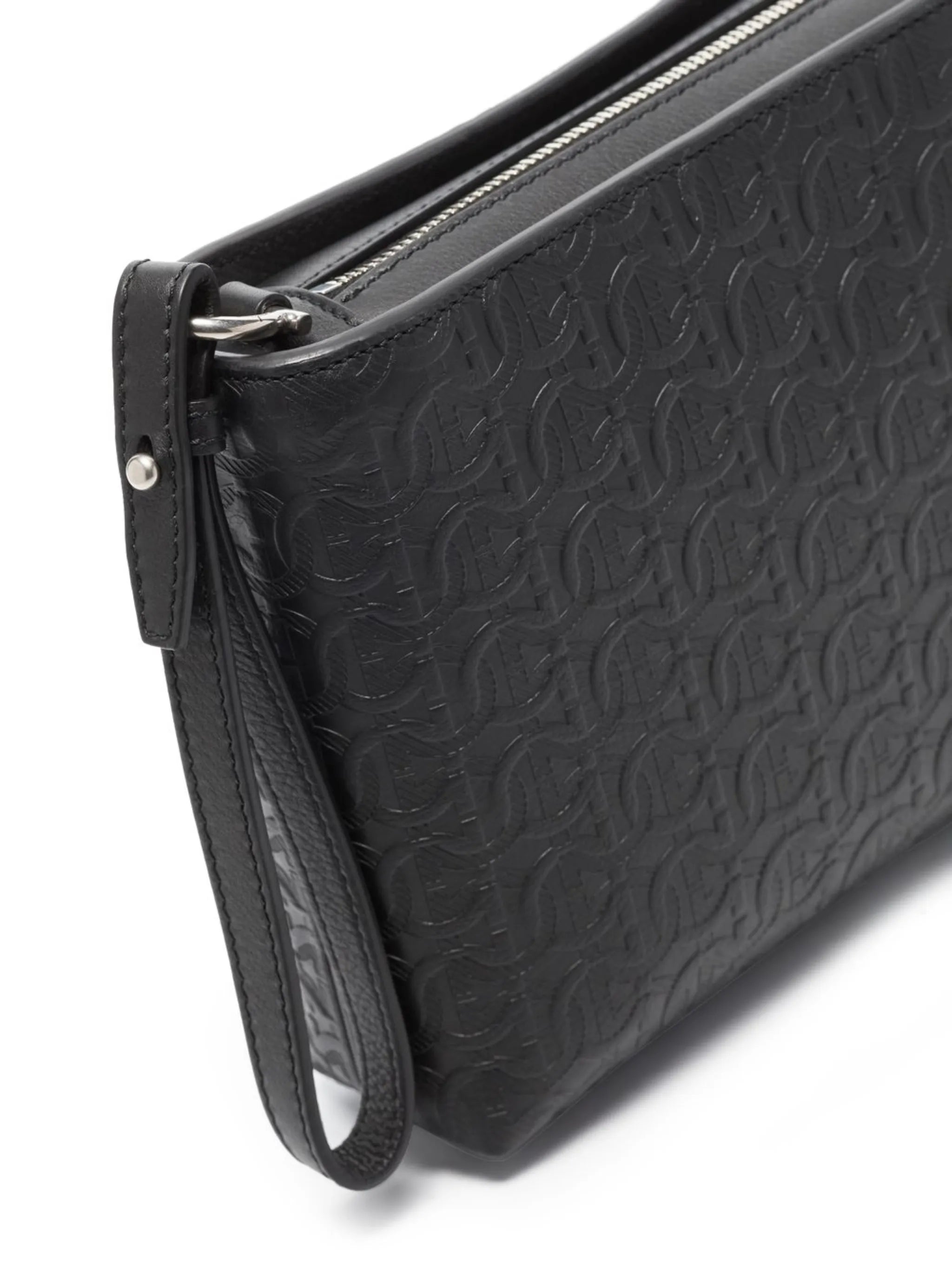 Gancini-embossed messenger bag
