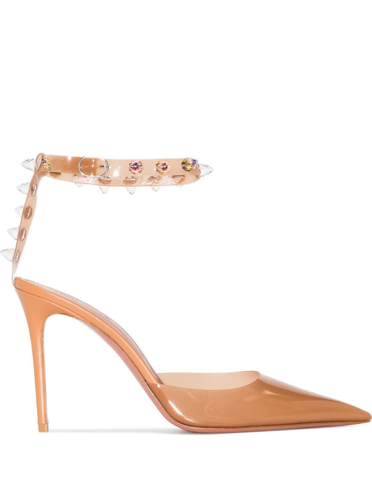 Julia 95mm glass PVC pumps