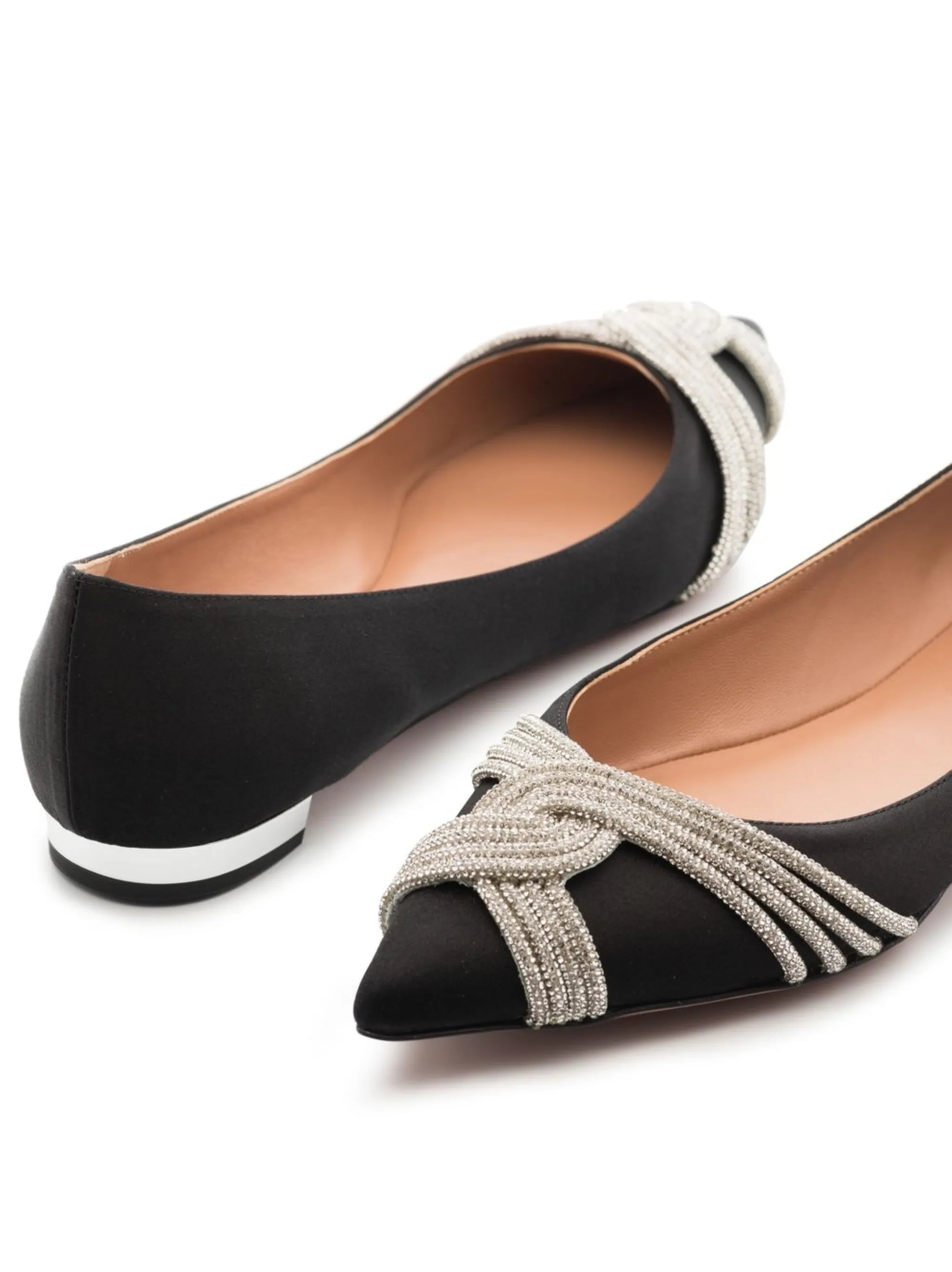 Gatsby crystal-embellished ballerina shoes