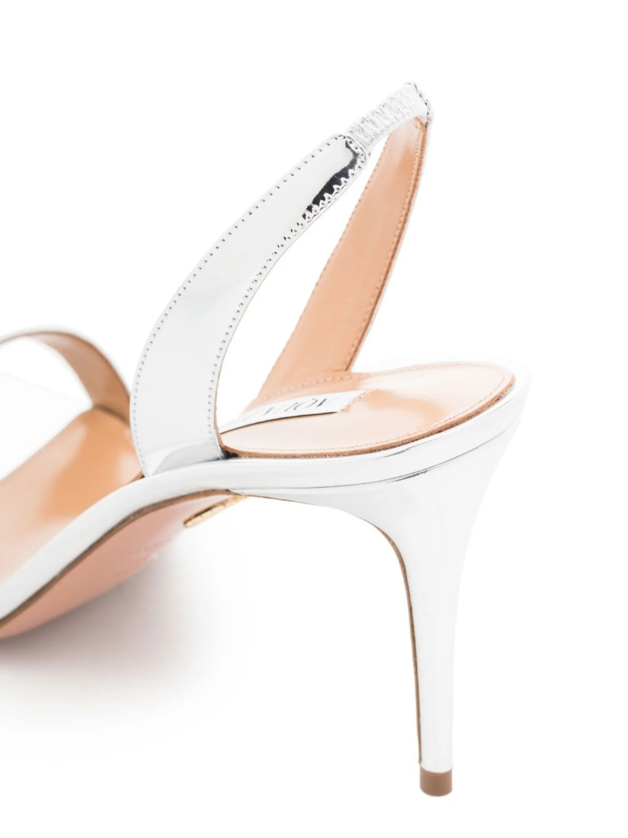 So Nude metallic slingback sandals