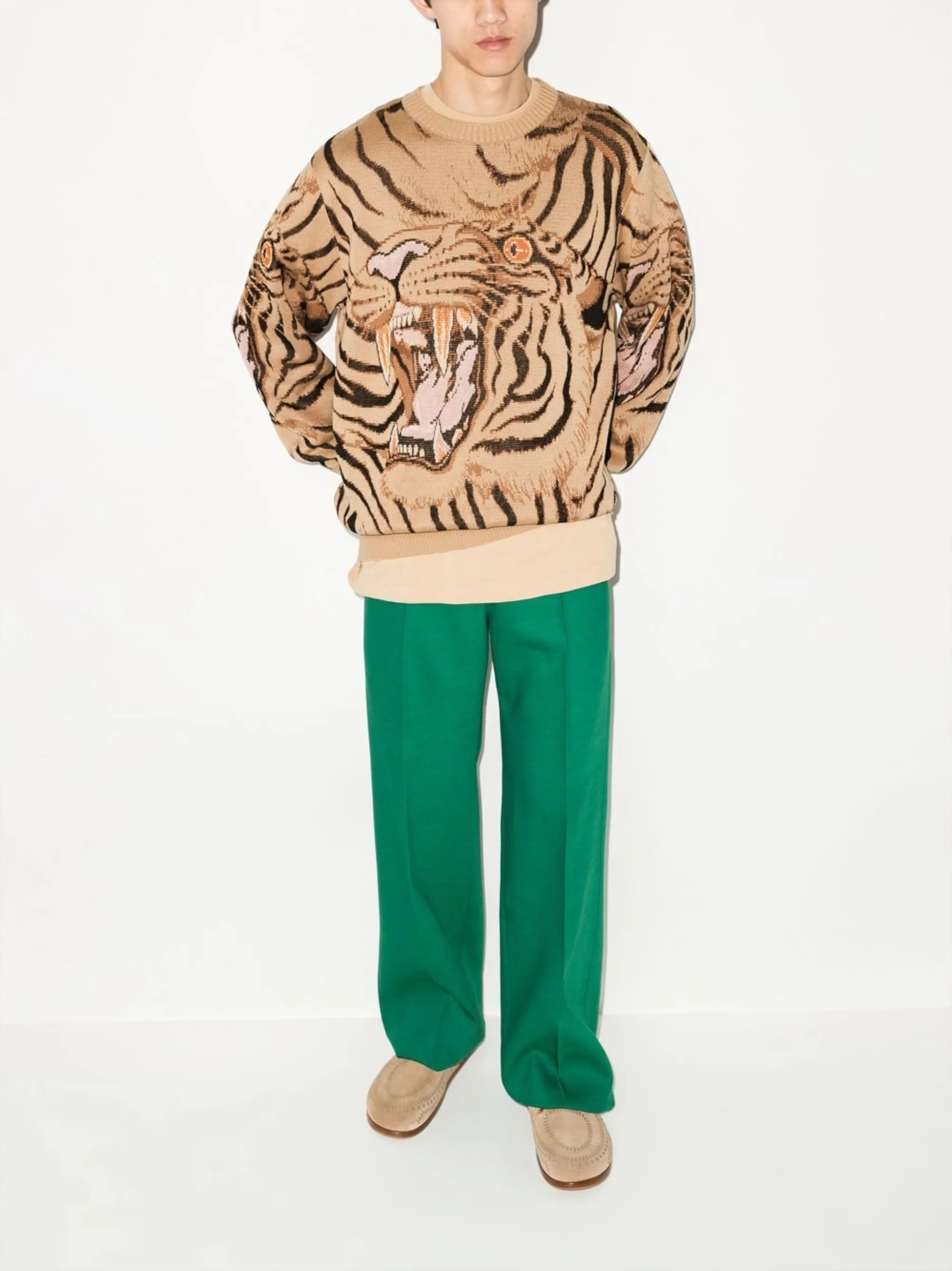 Timlehi knitted jacquard sweater