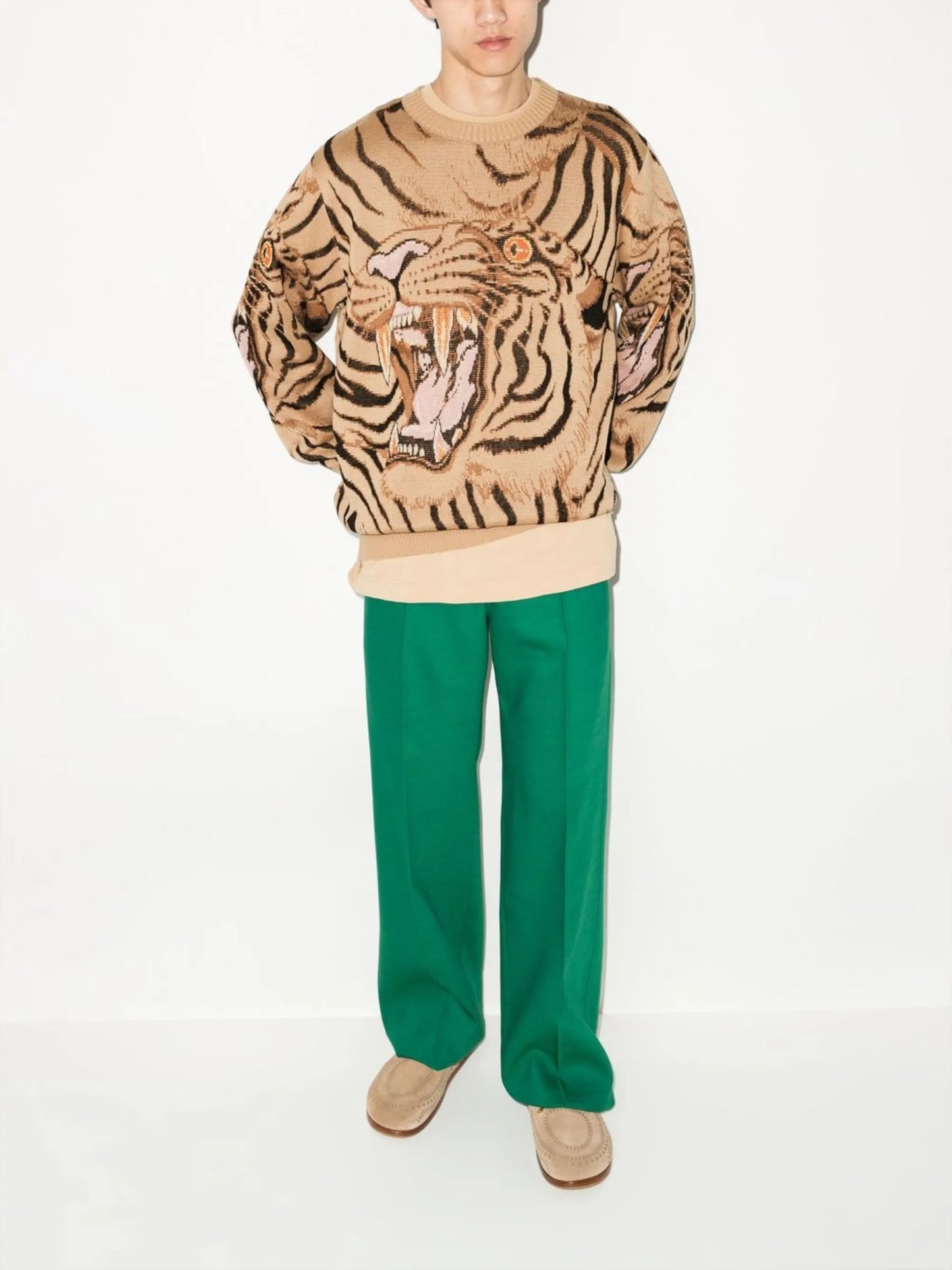 Timlehi knitted jacquard sweater