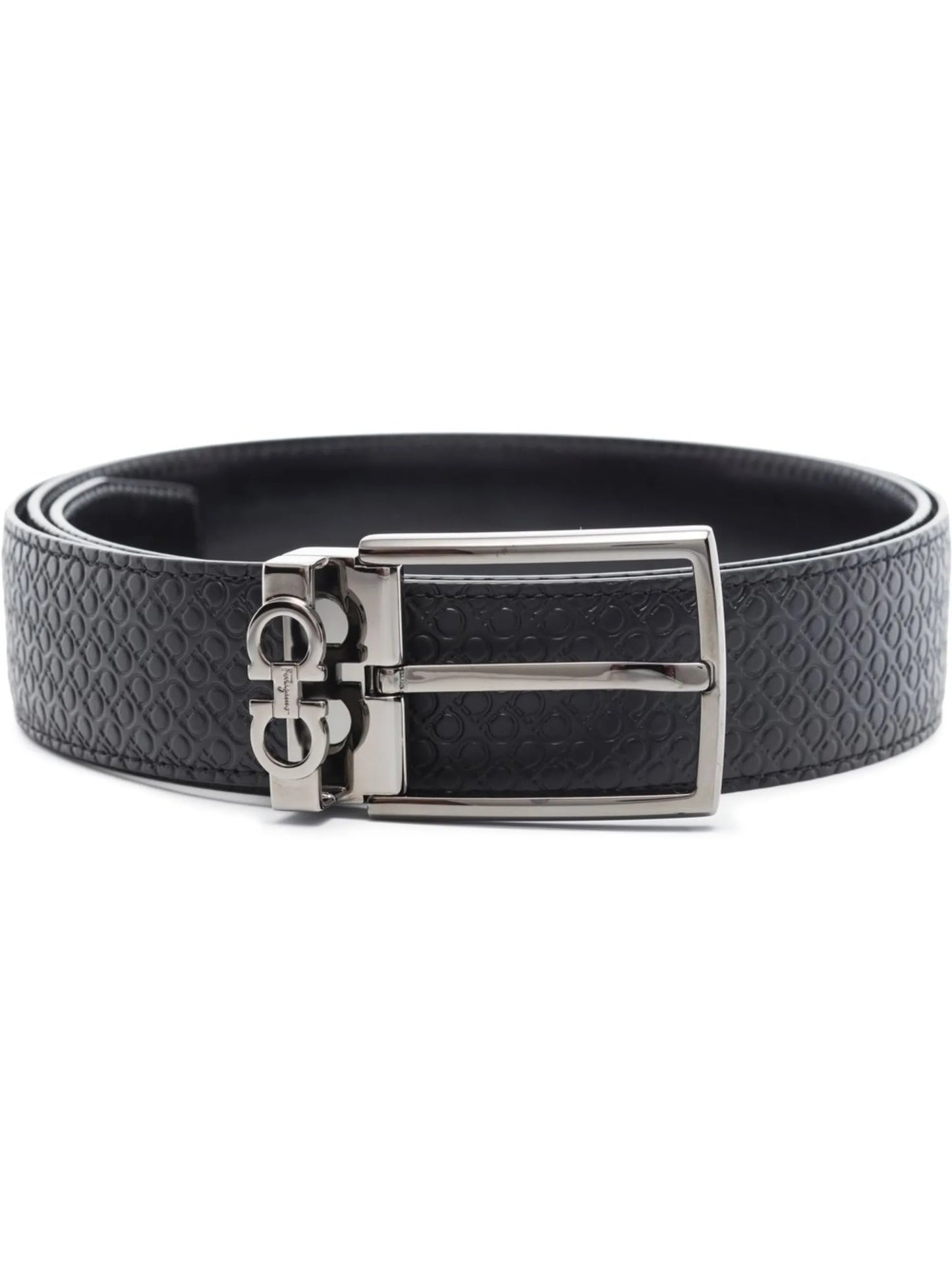 Gancini reversible leather belt