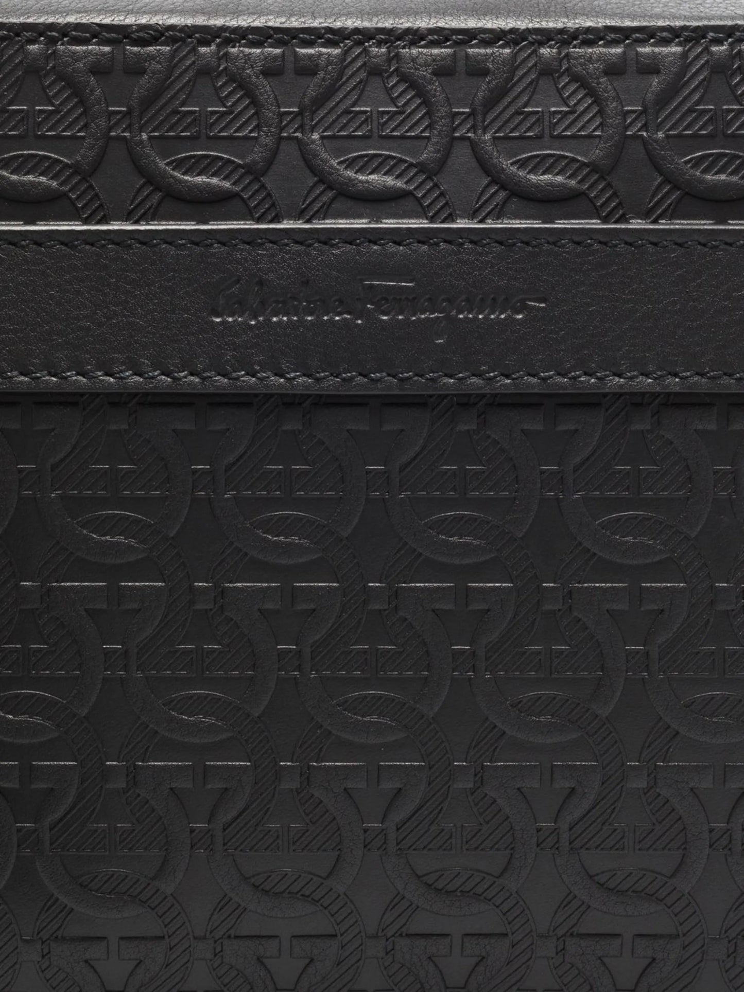 Gancini-embossed shoulder bag