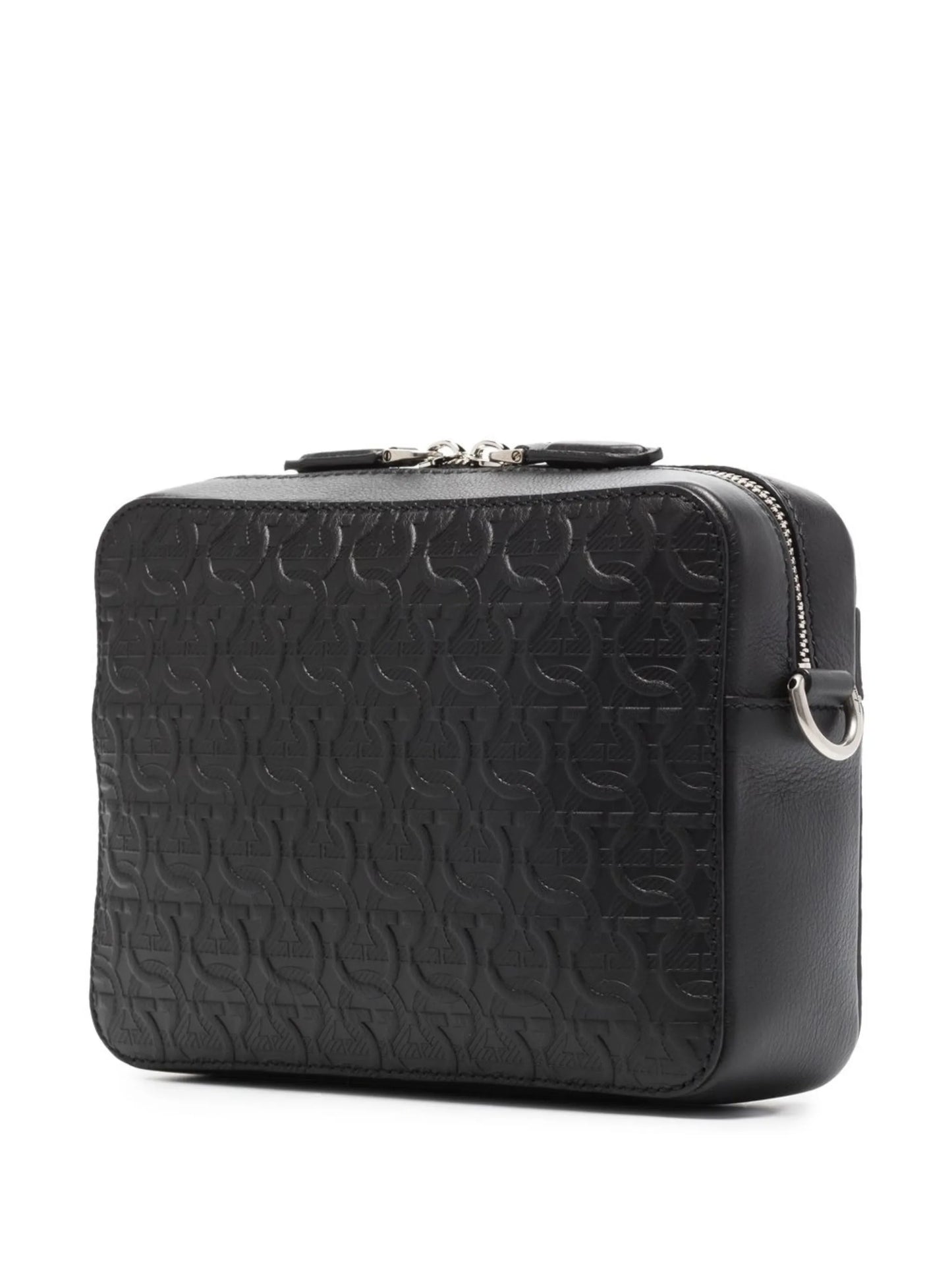 Gancini-embossed shoulder bag