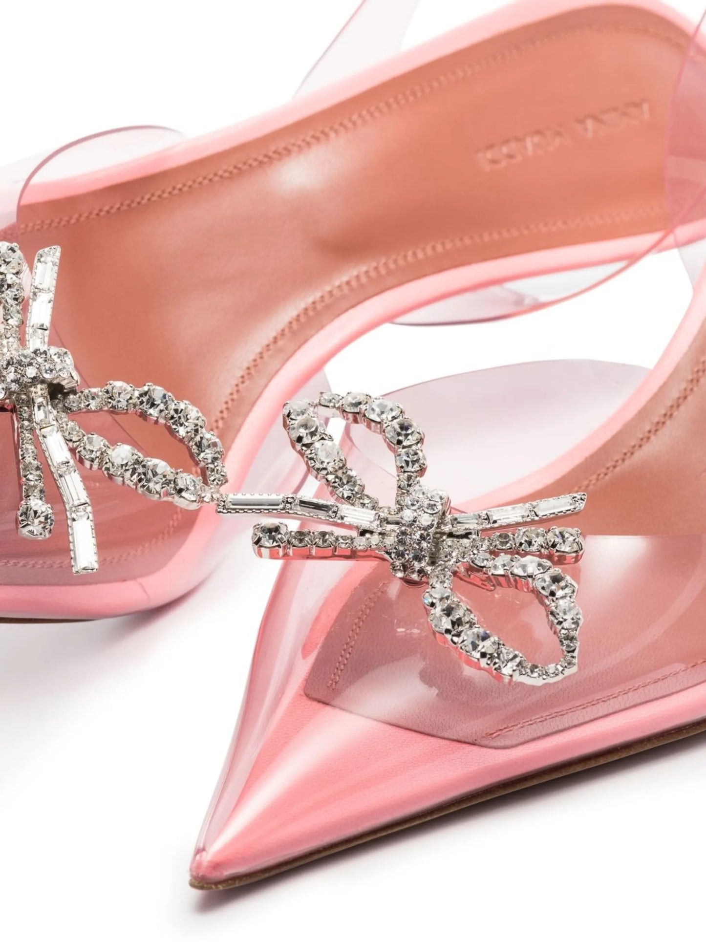 Amina Rosie crystal-bow slingback pumps