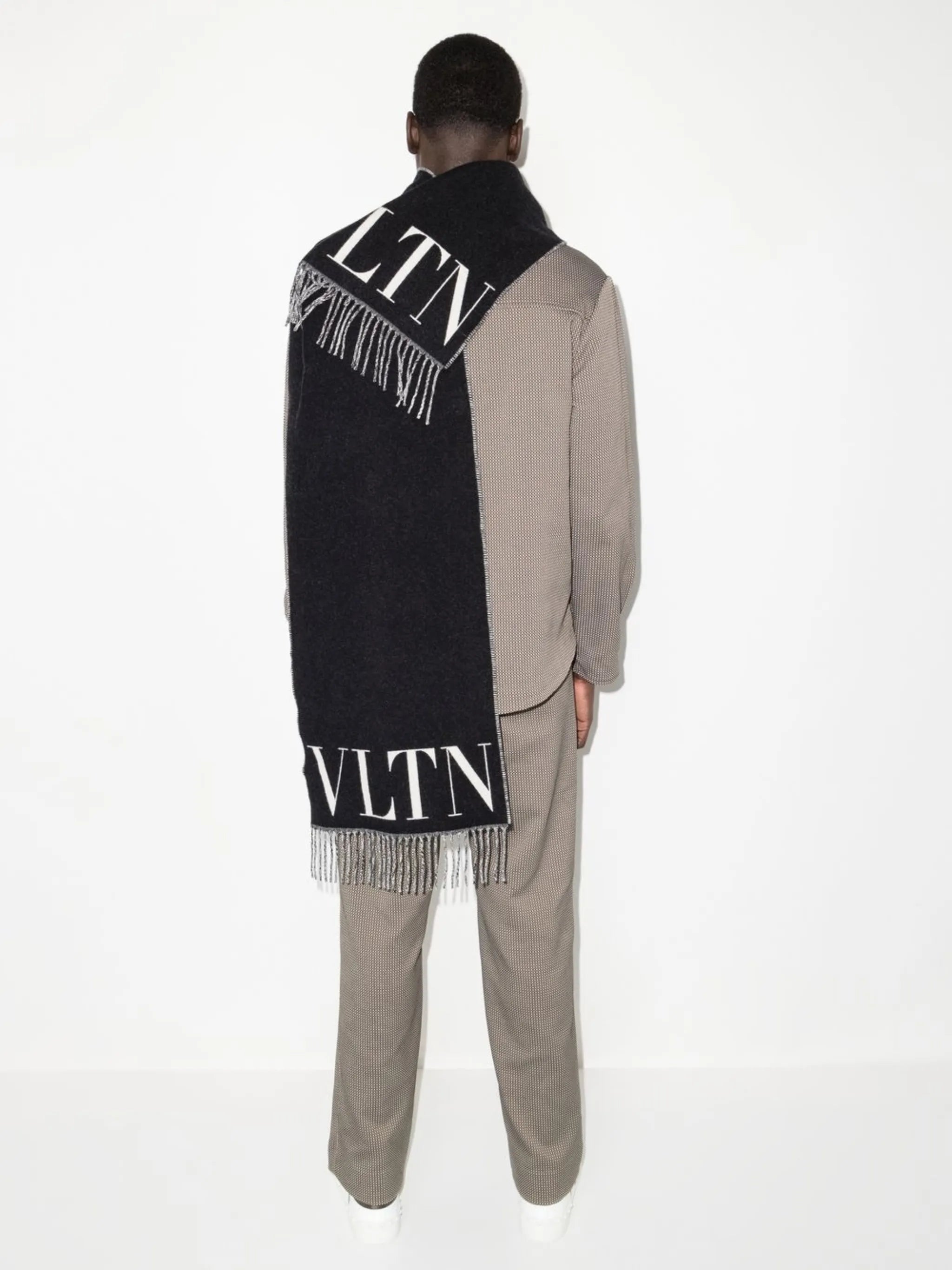 VLTN fringed scarf