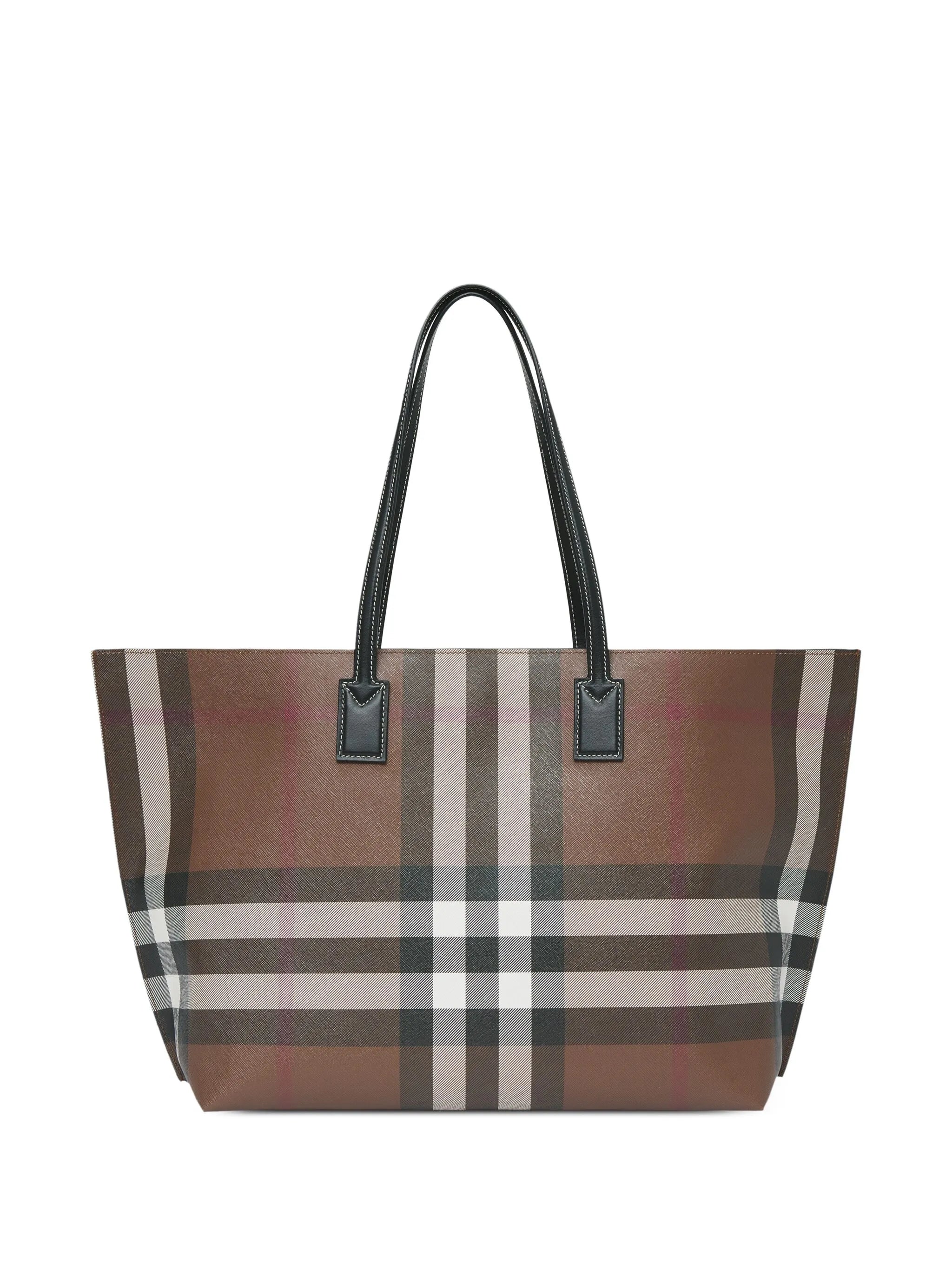 medium check tote bag