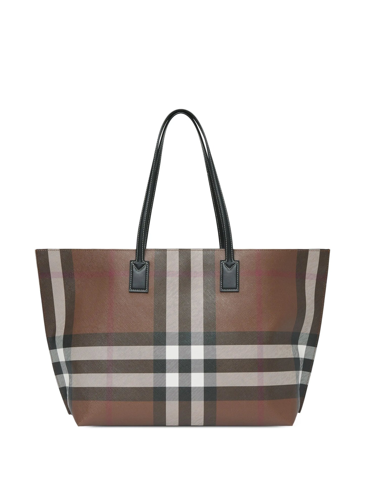 medium check tote bag