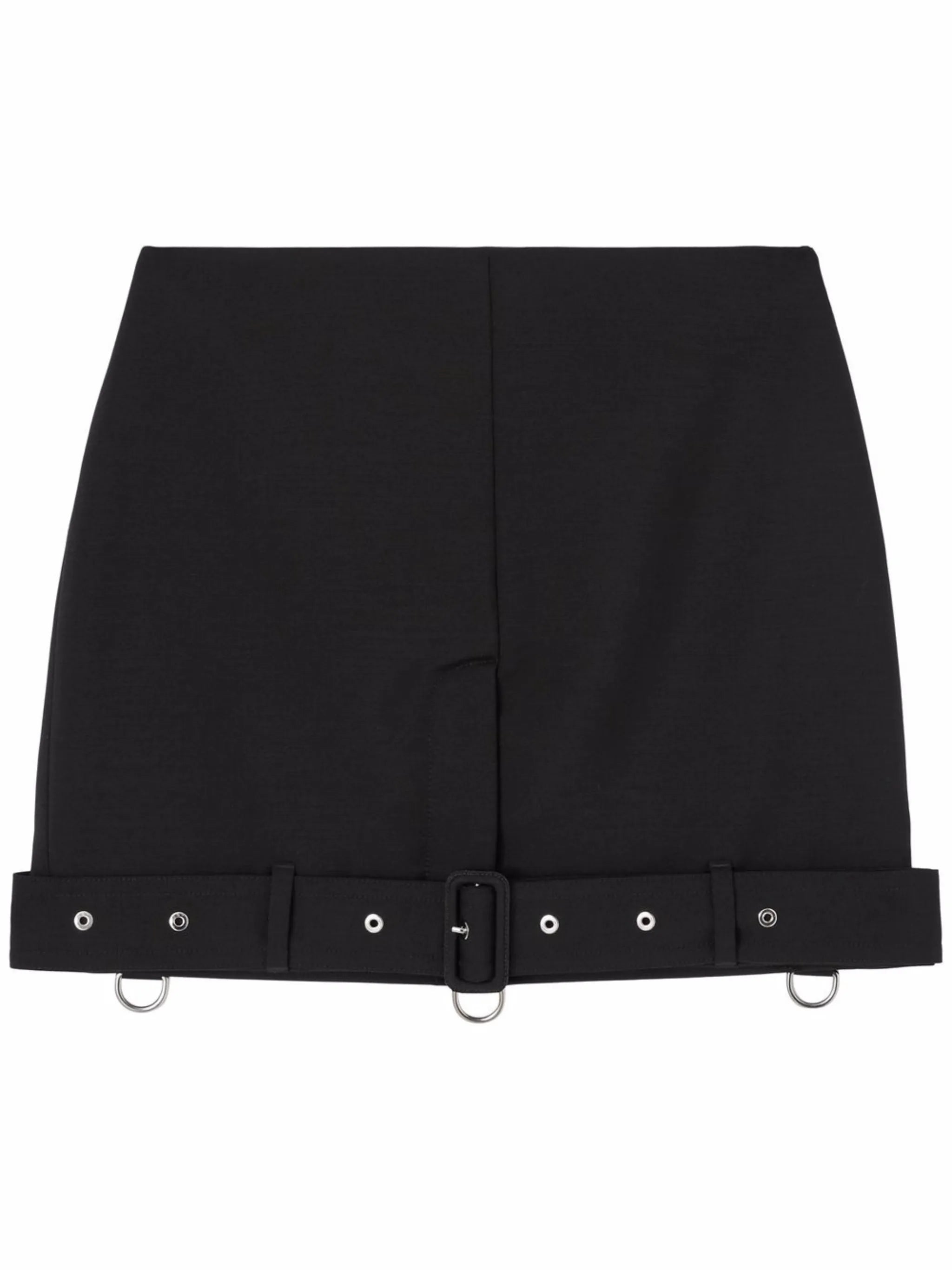 reconstructed high-waisted mini skirt