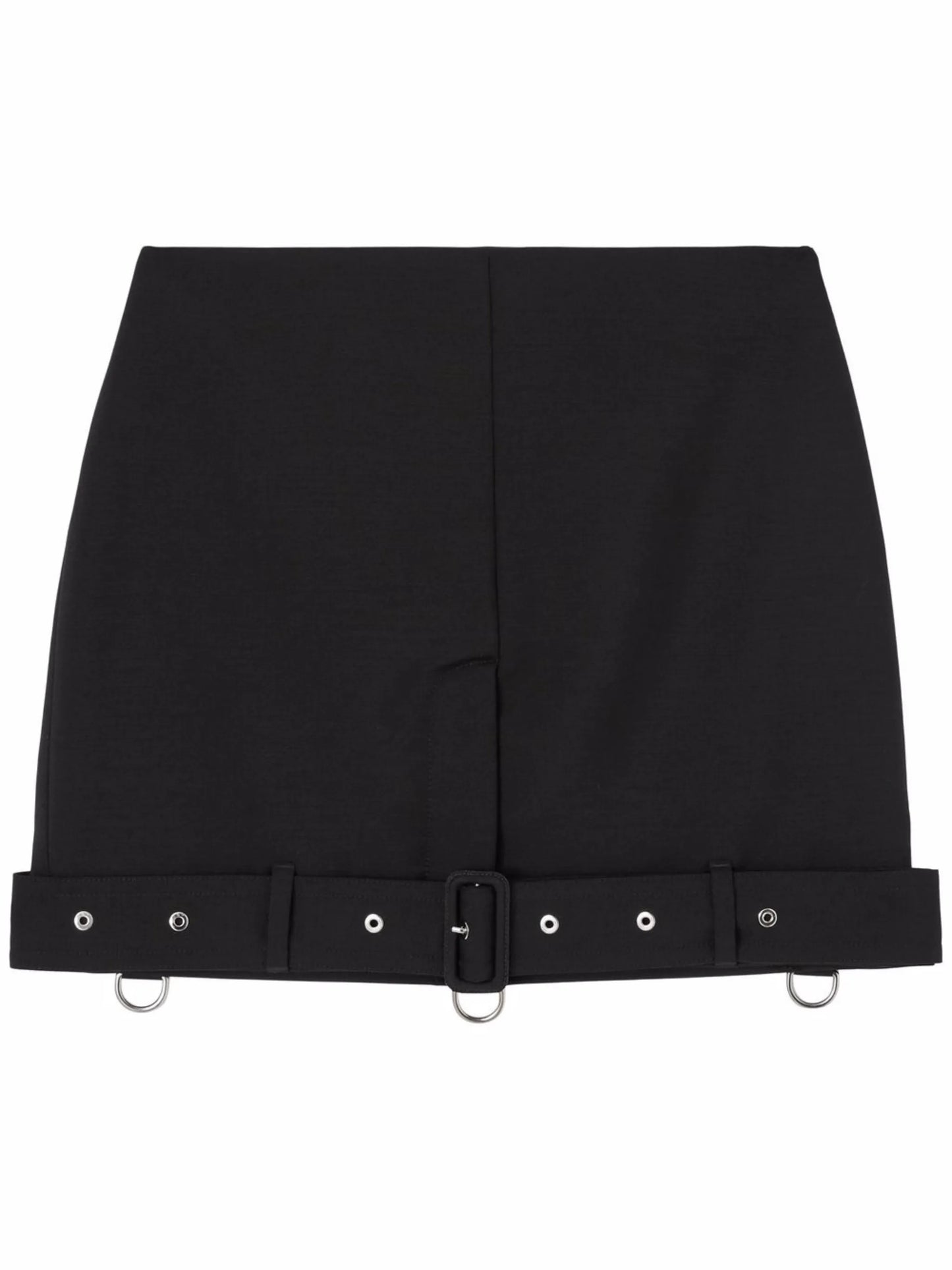 reconstructed high-waisted mini skirt