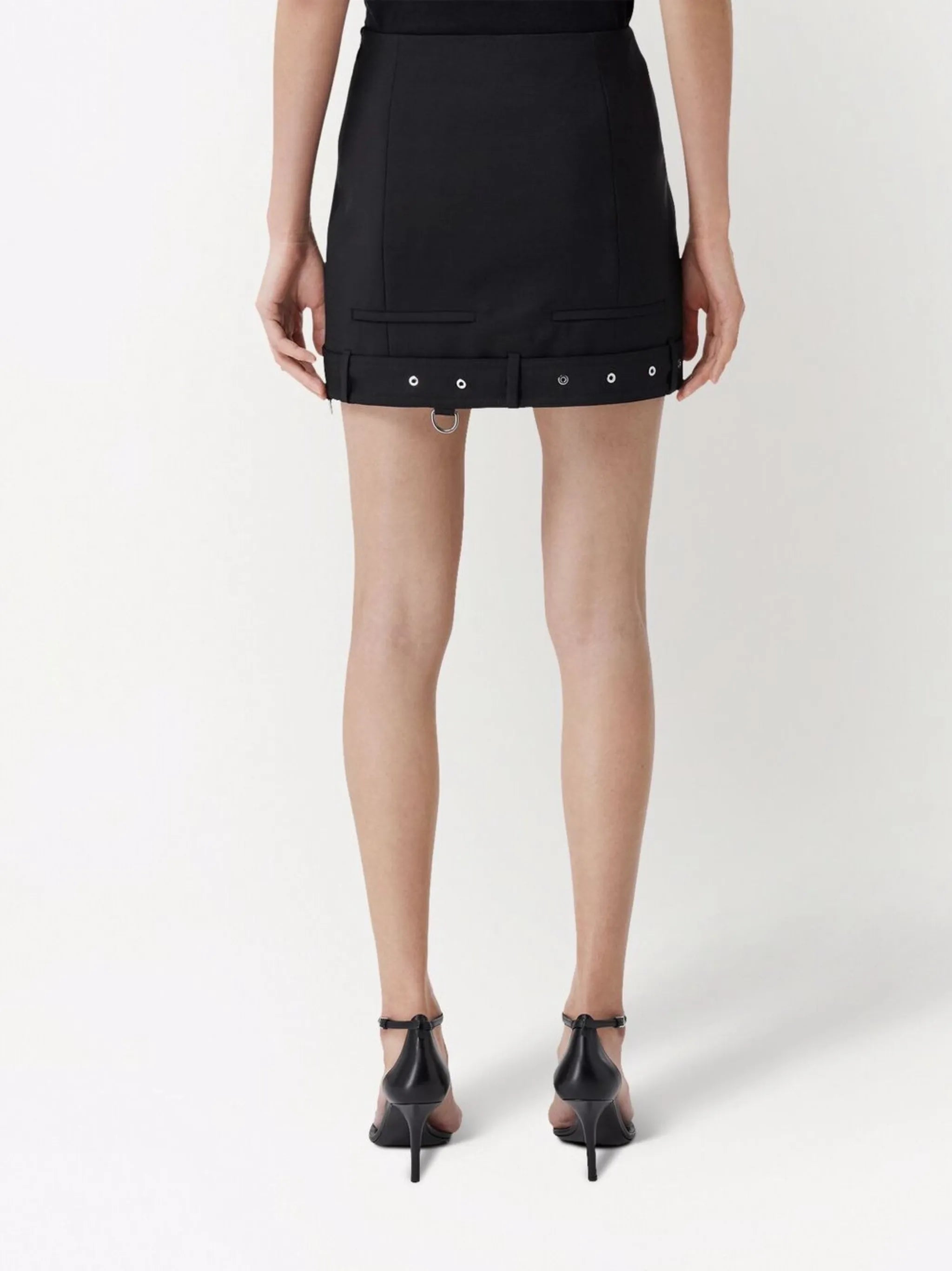 reconstructed high-waisted mini skirt