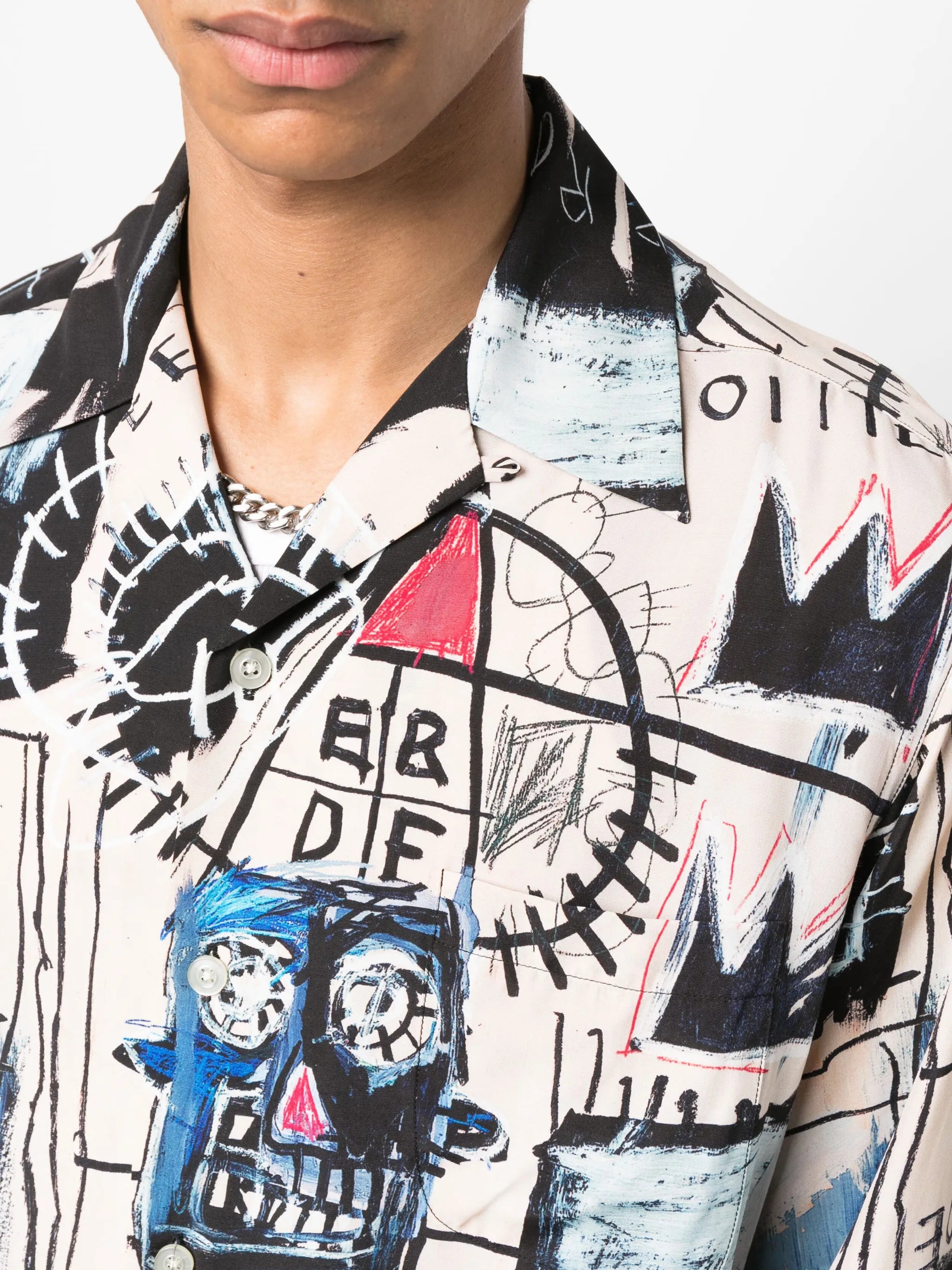 graphic-print long-sleeve shirt