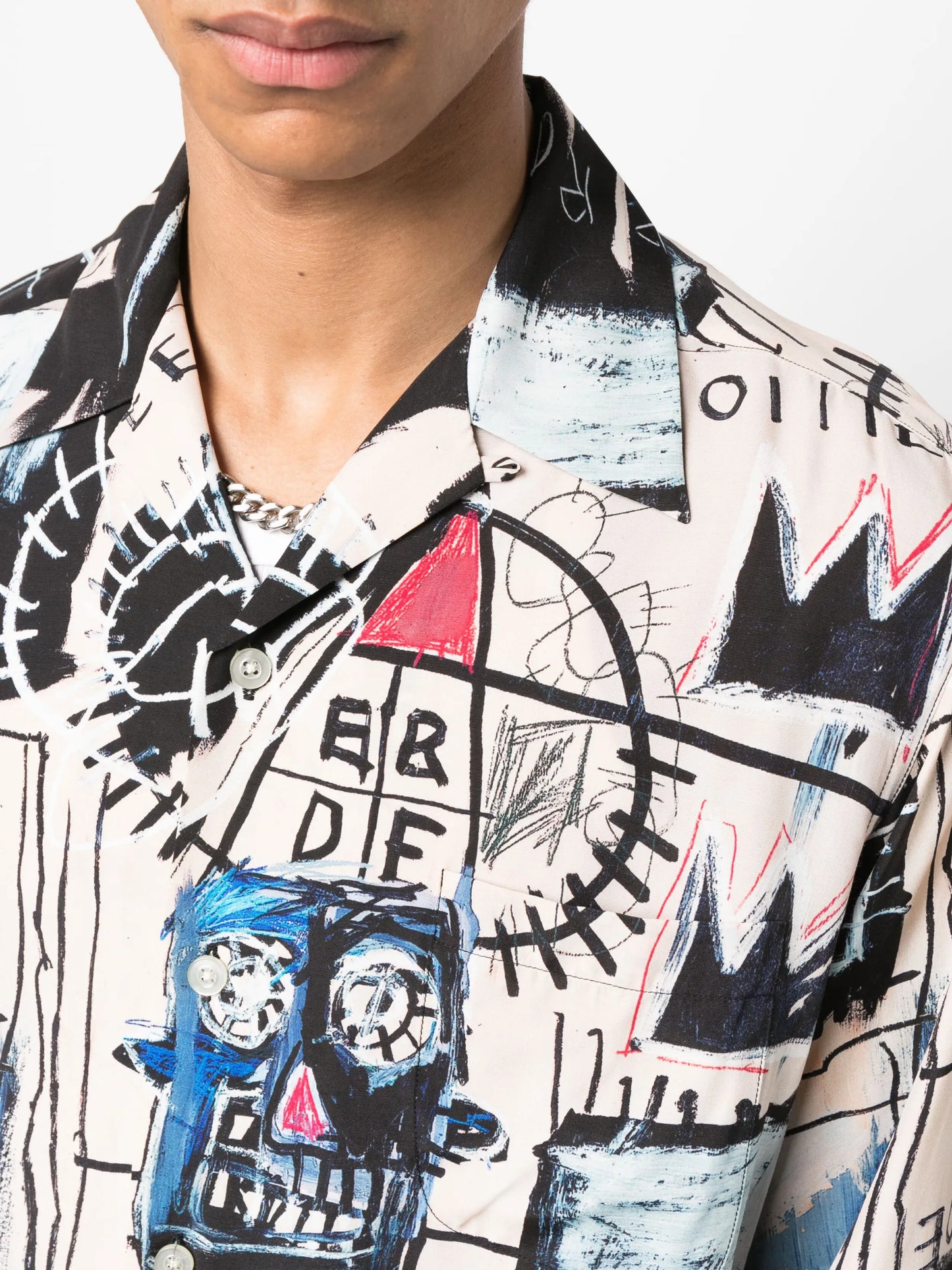 graphic-print long-sleeve shirt