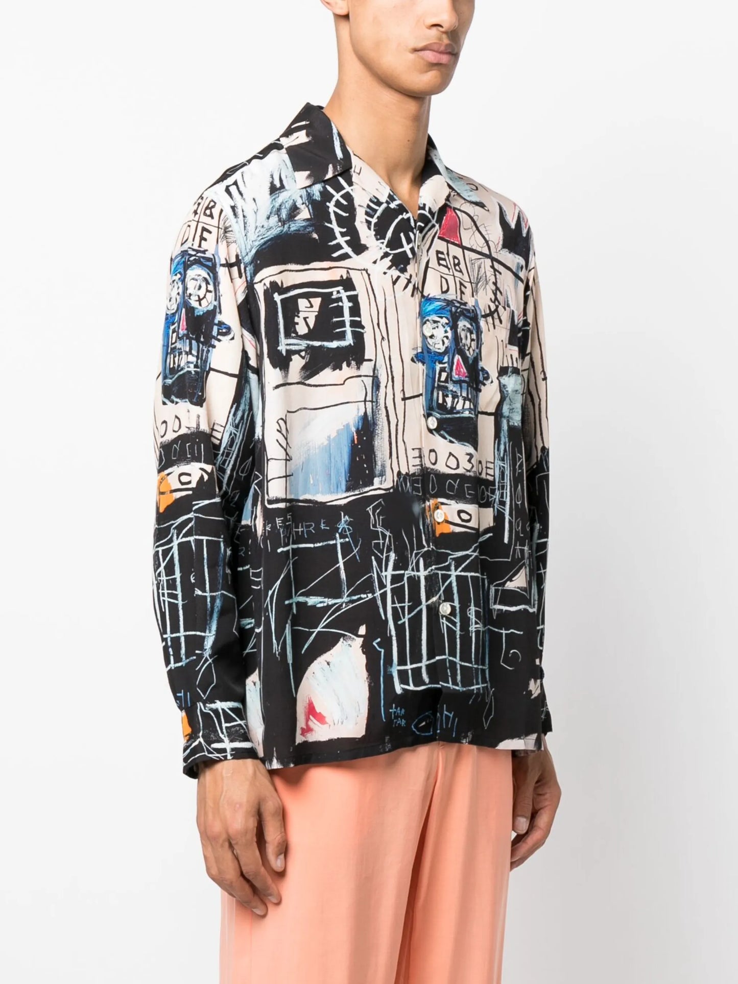 graphic-print long-sleeve shirt