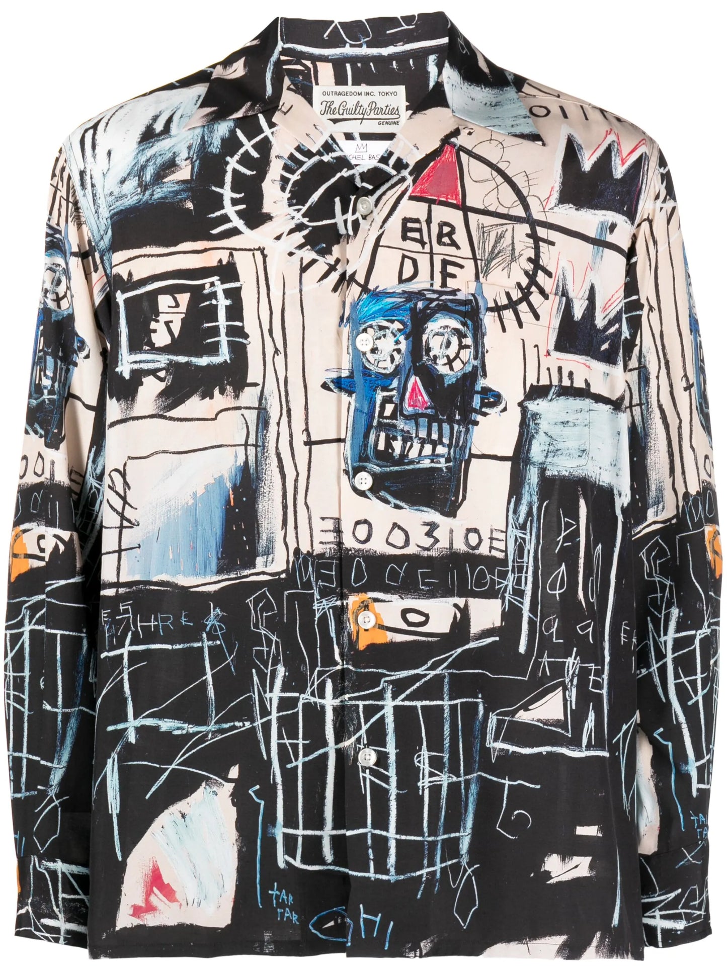 graphic-print long-sleeve shirt