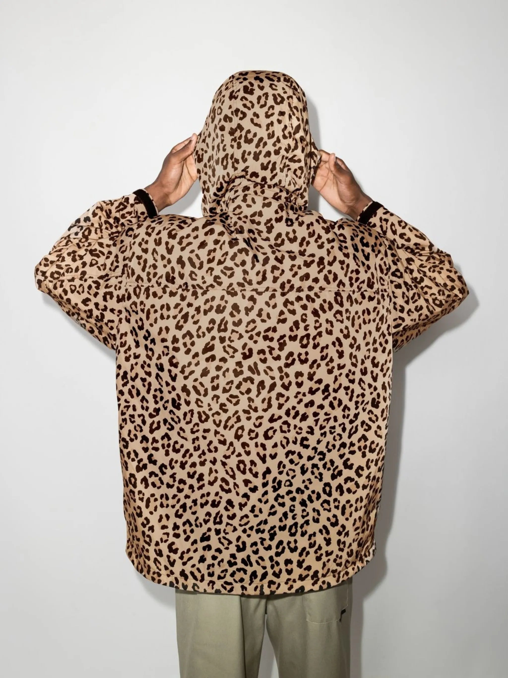 leopard print hooded jacket