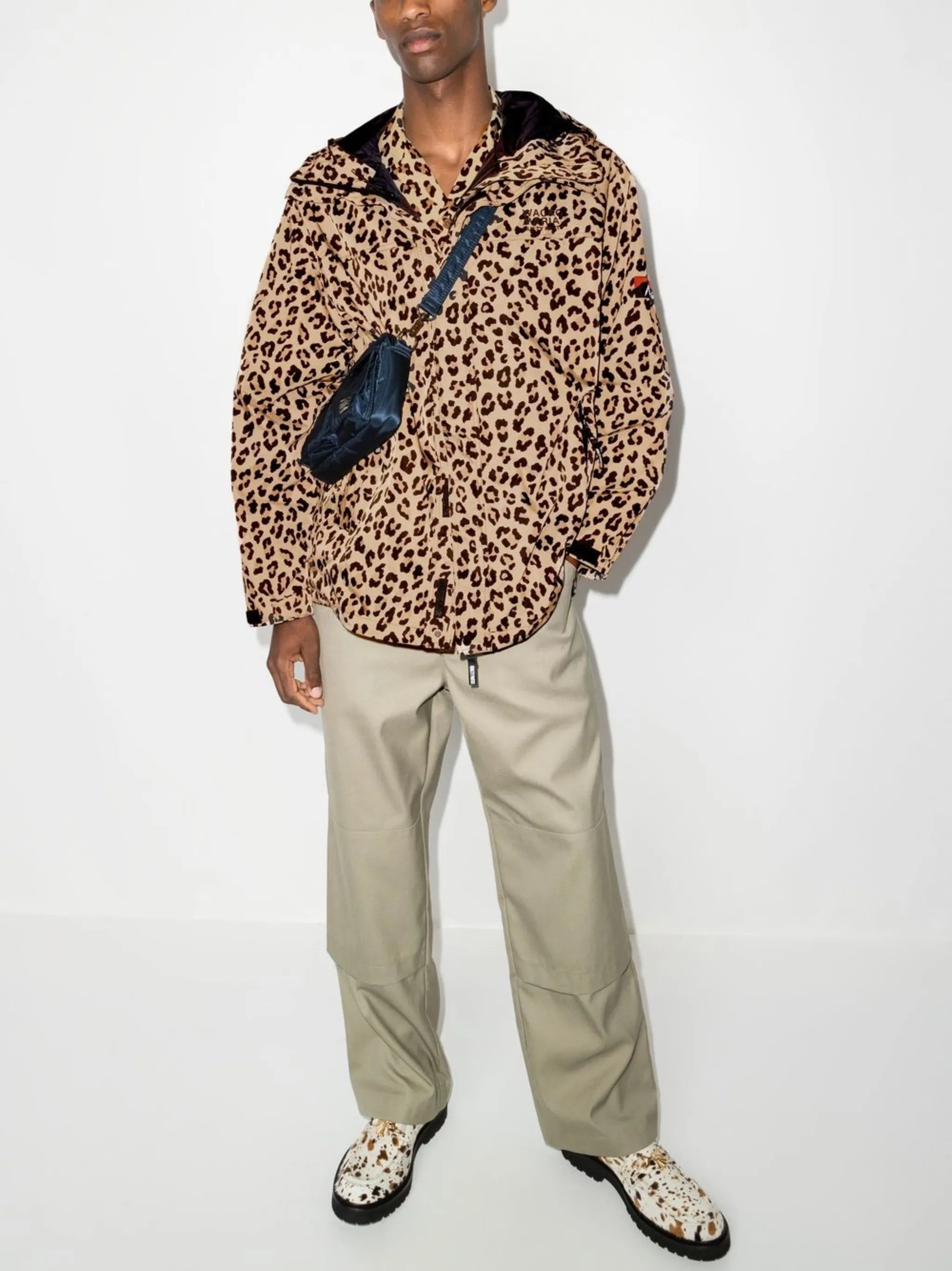 leopard print hooded jacket