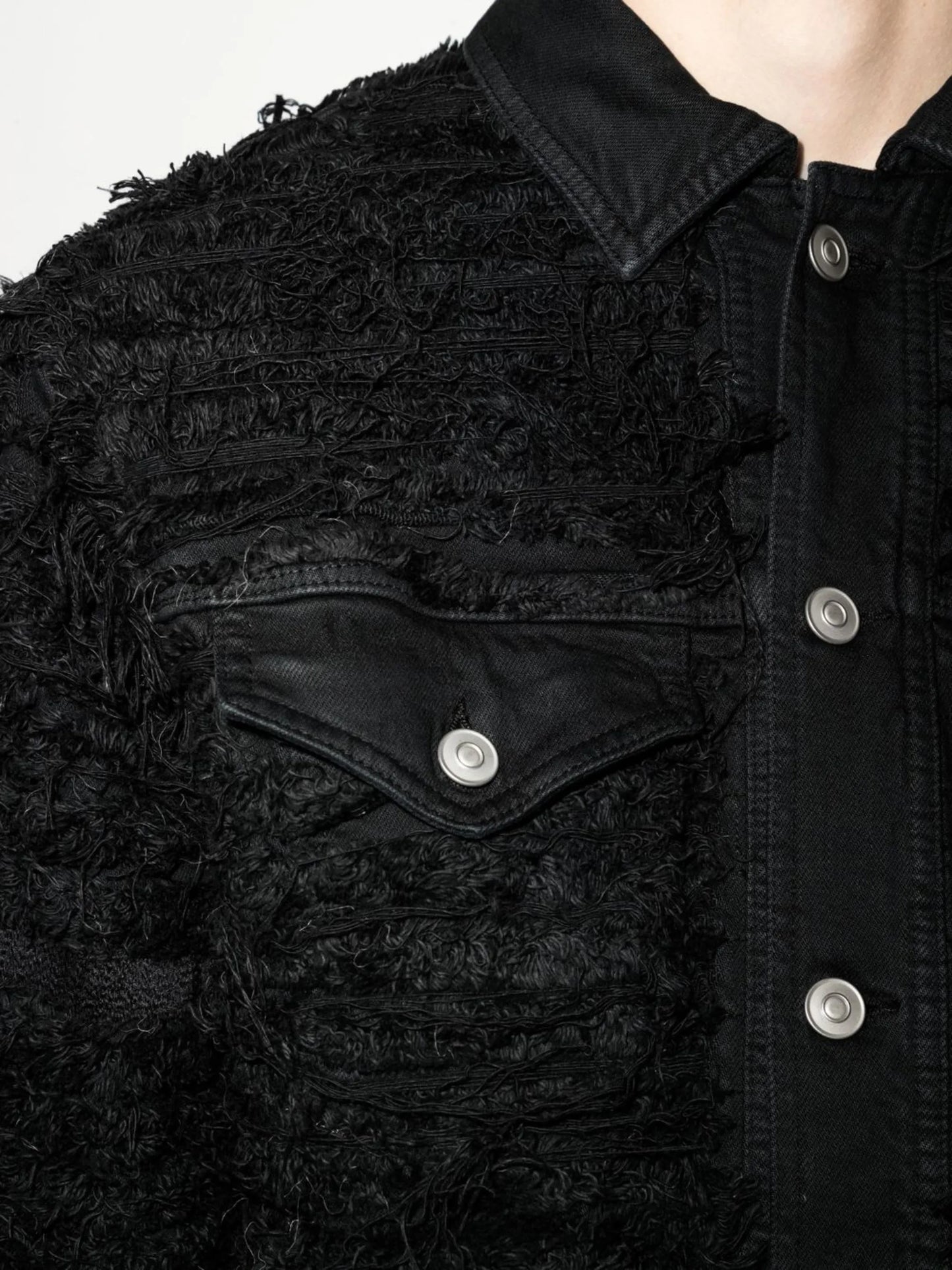 x Blackmeans distressed denim jacket