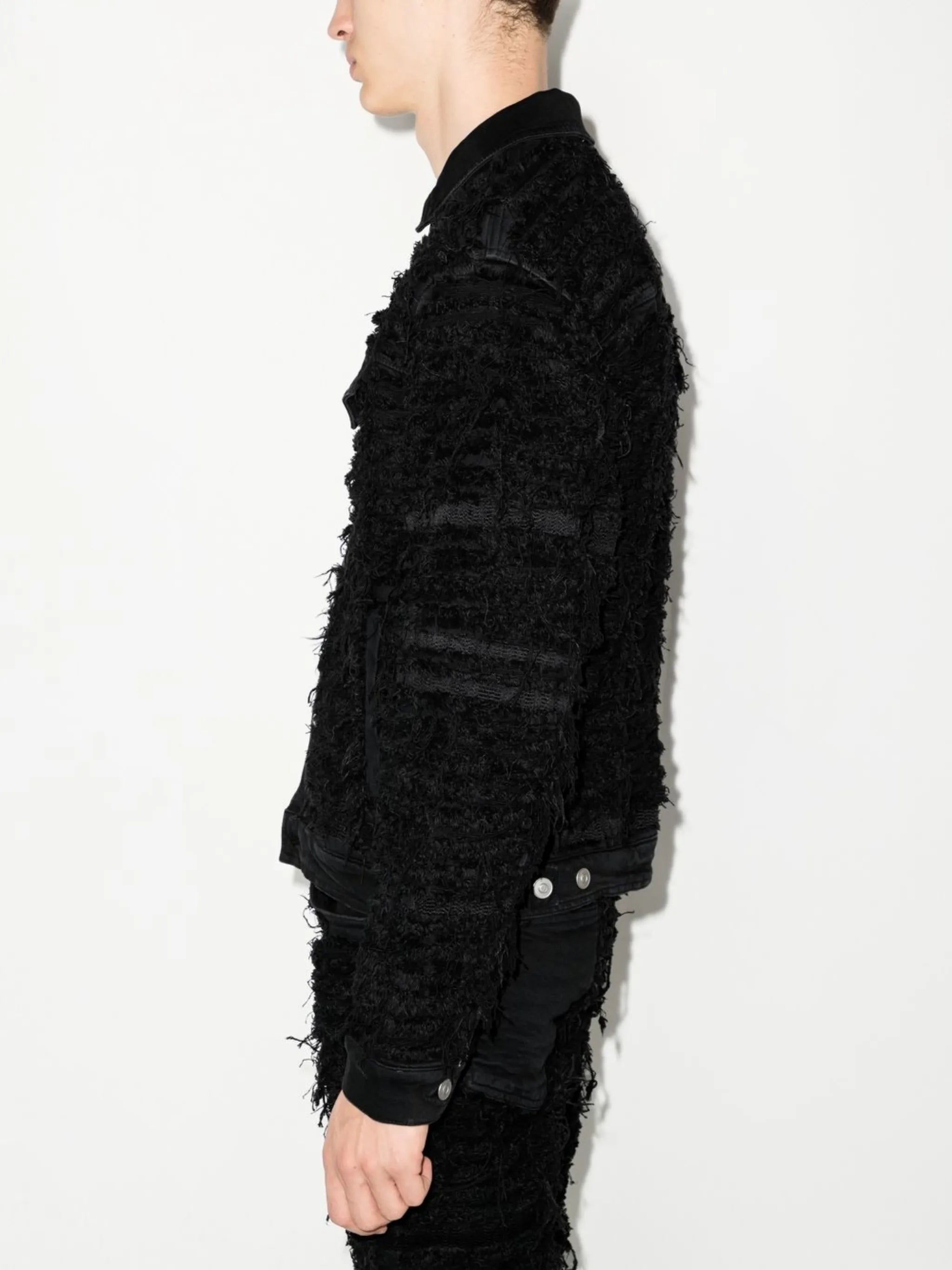 x Blackmeans distressed denim jacket