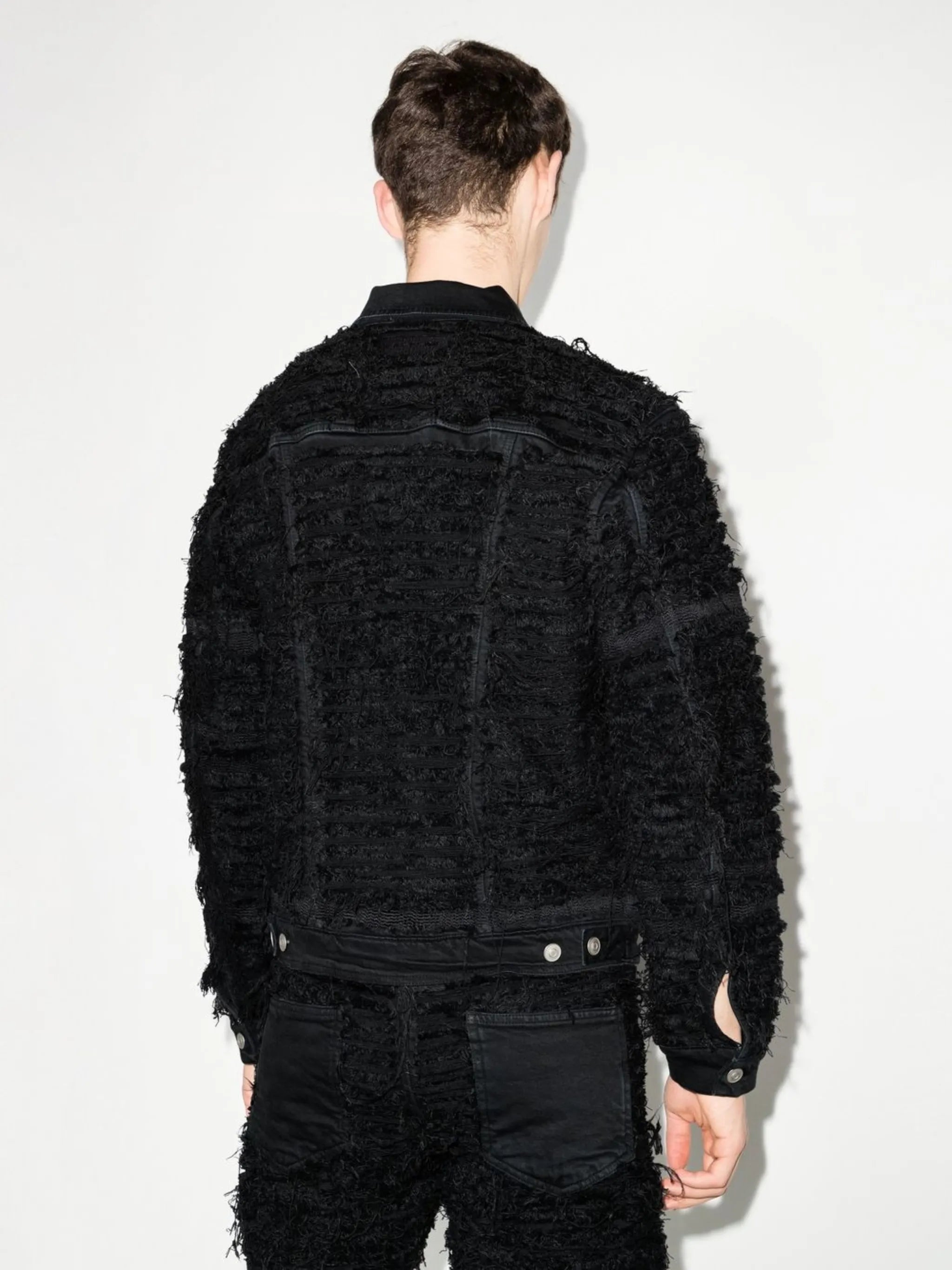 x Blackmeans distressed denim jacket