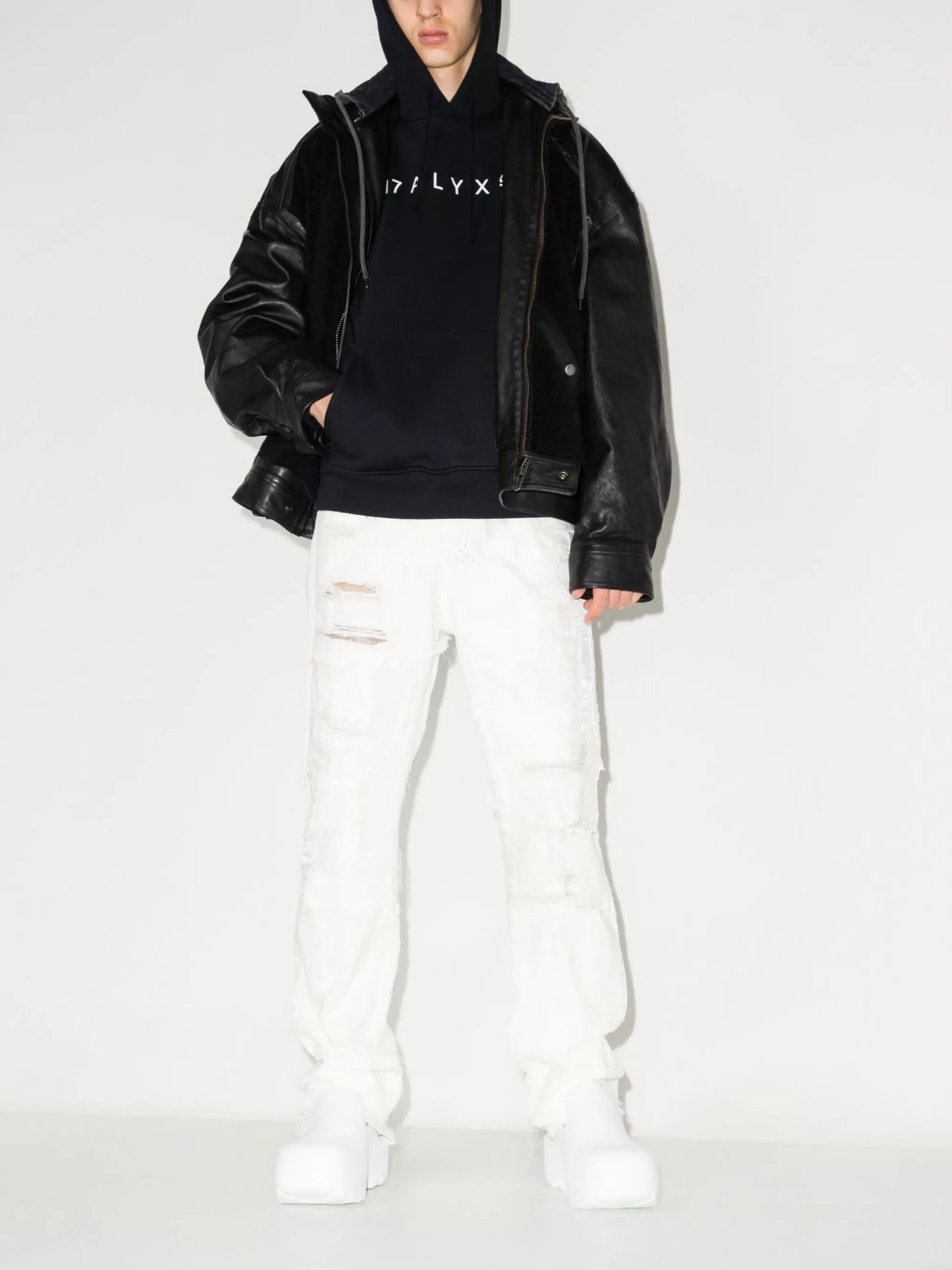 logo-print drawstring hoodie