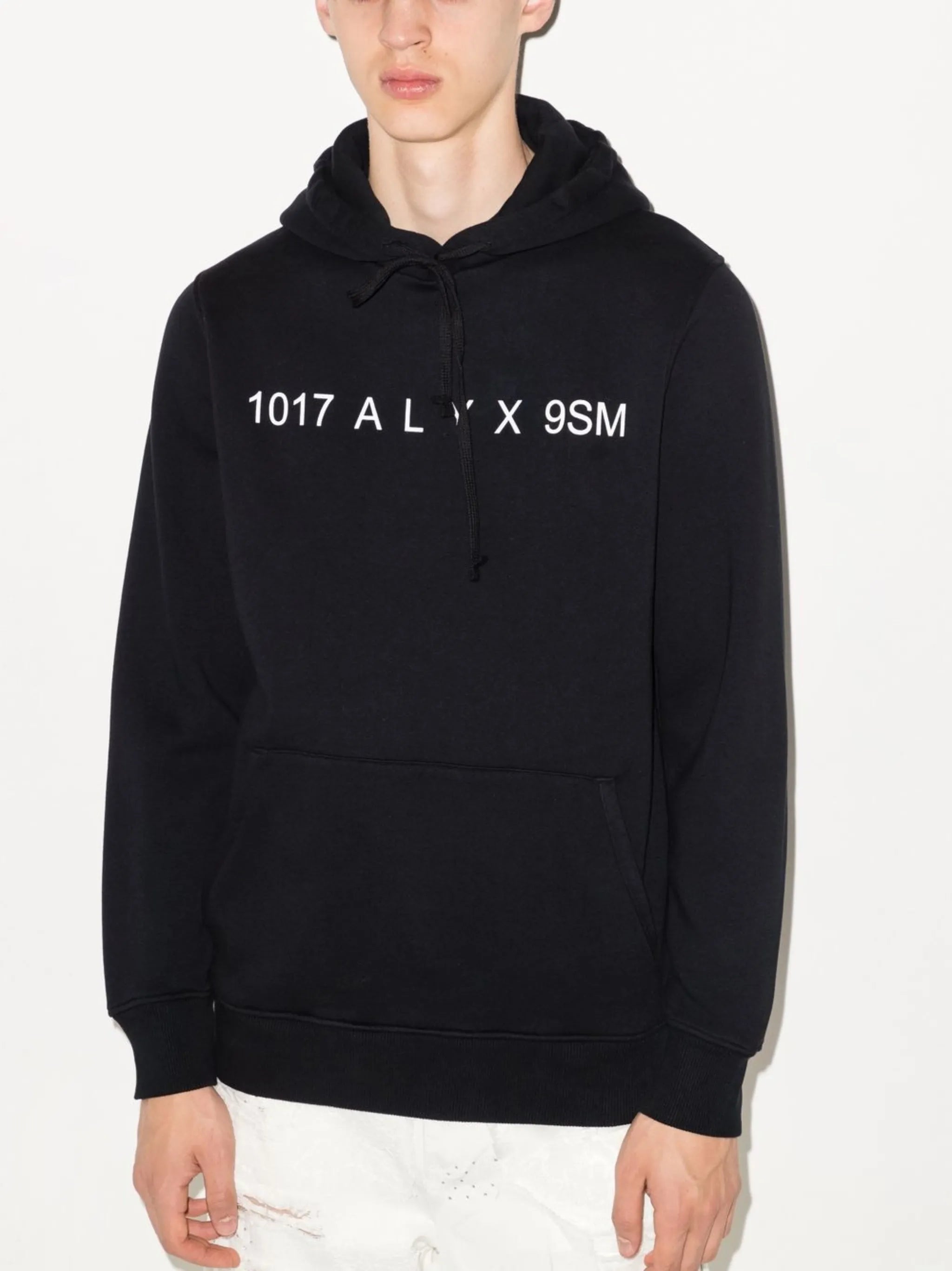 logo-print drawstring hoodie